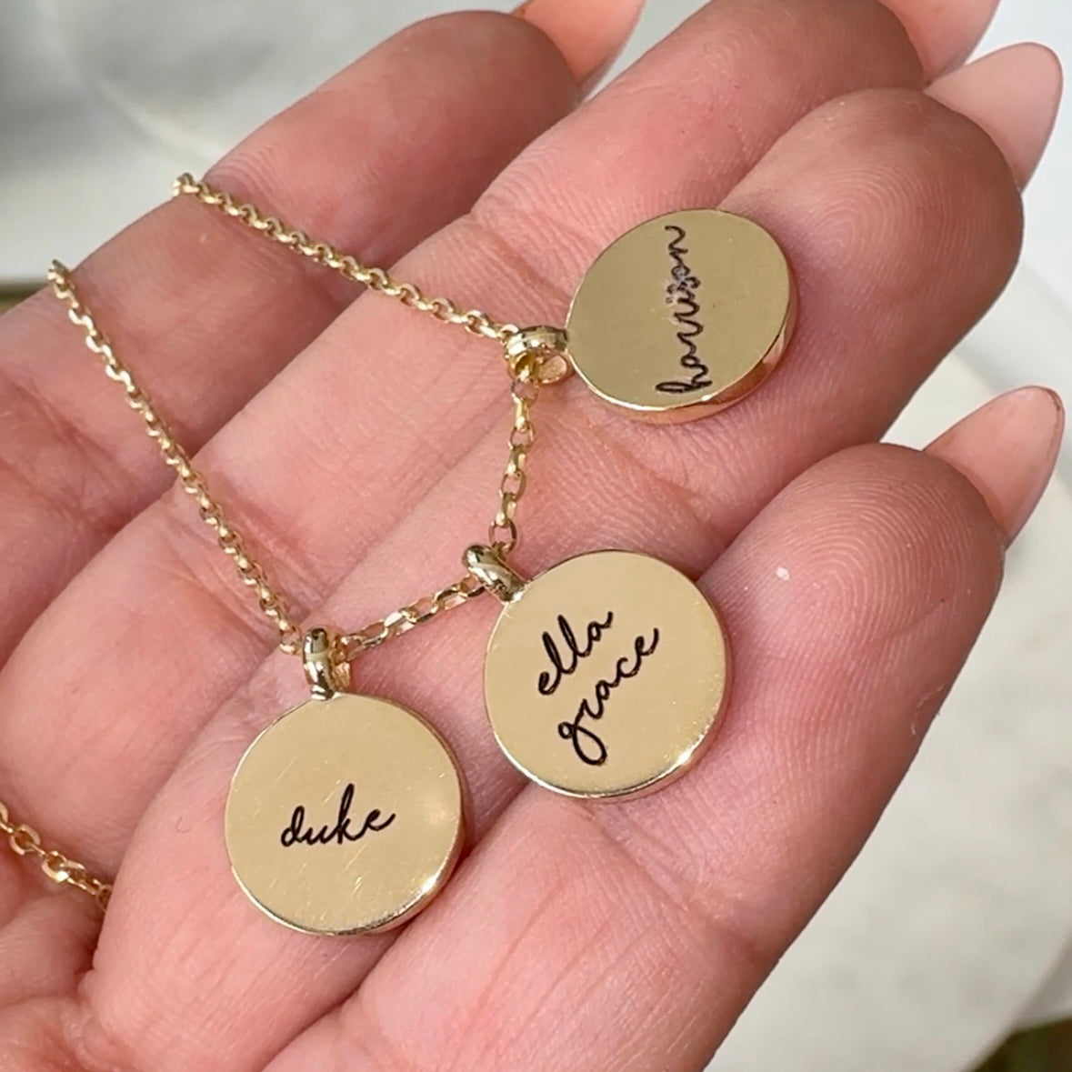 Big Disc Diamond Initial Personalized Gold ID Bracelet