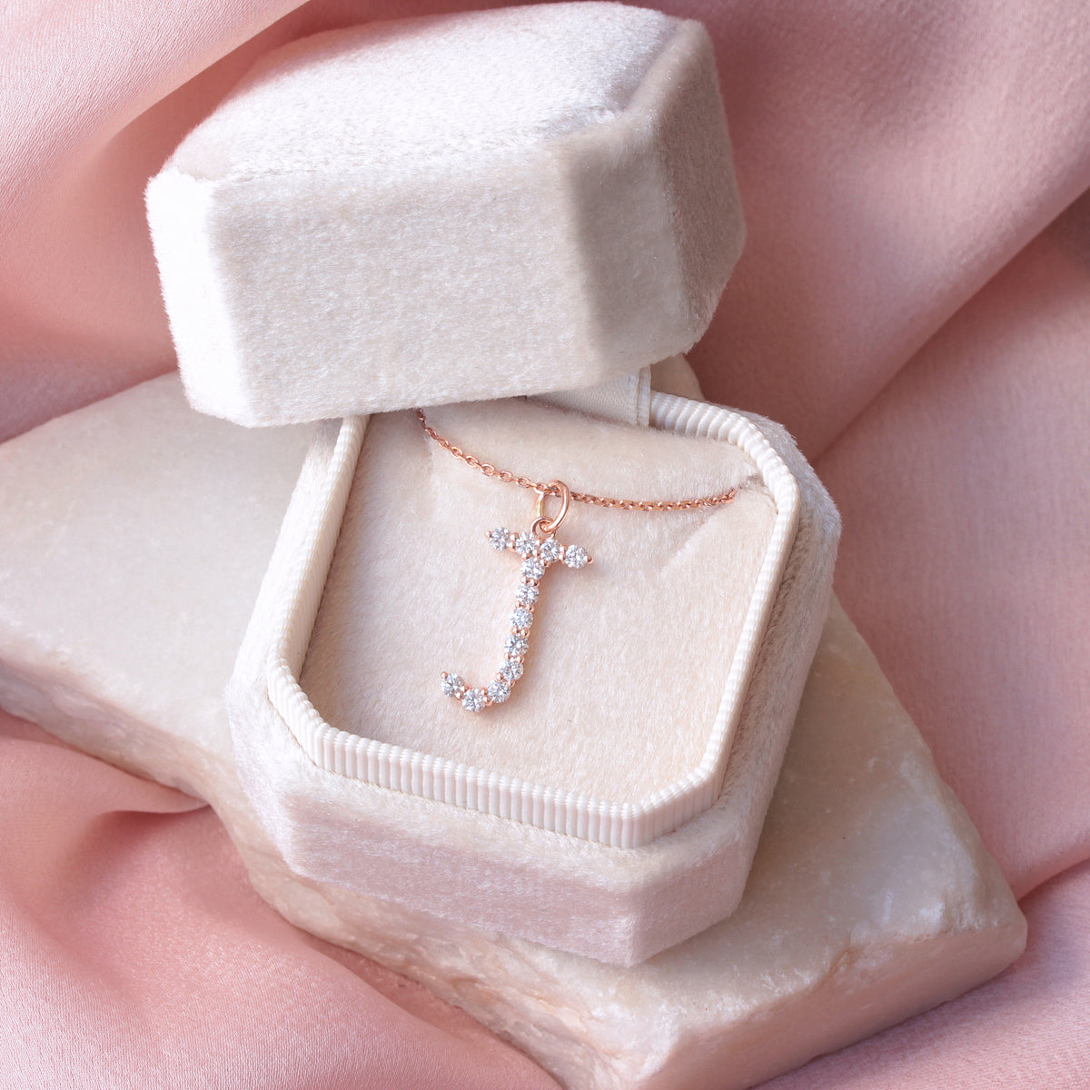 Jumbo Diamond Initial Charm 17mm Tall