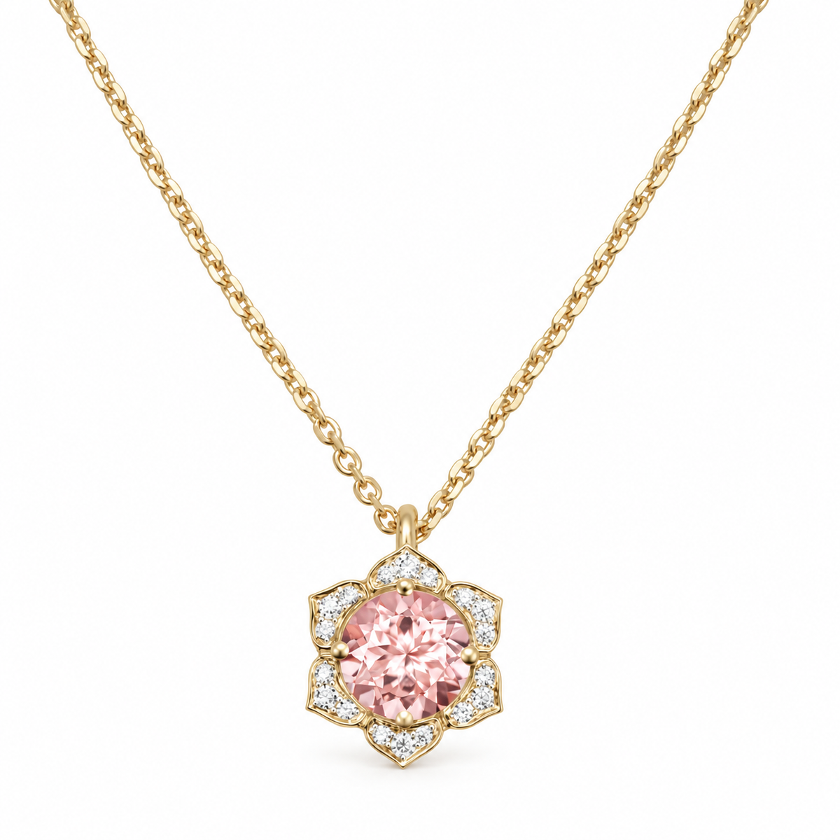 Lily Flower Pendant Necklace