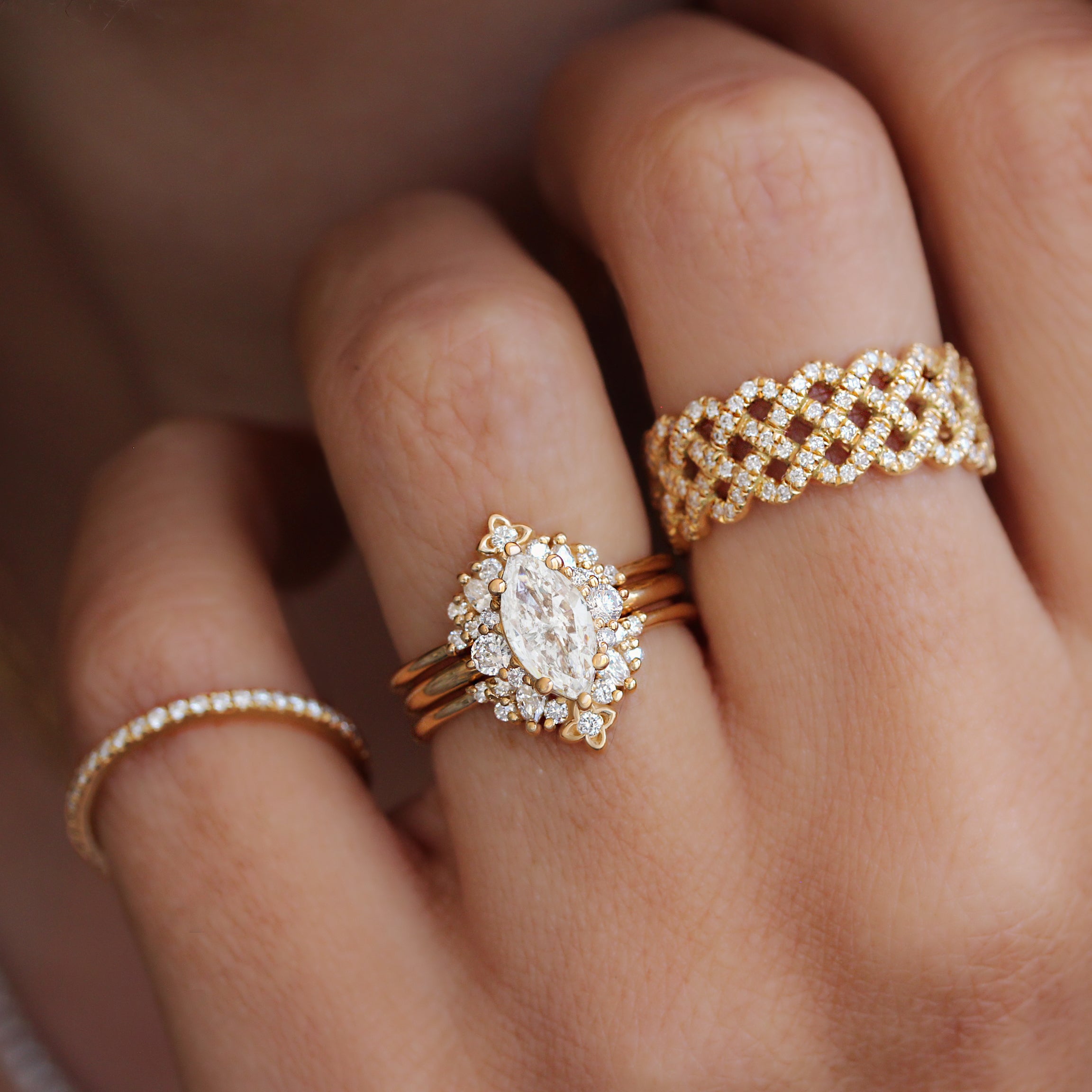 Marquise Diamond Engagement Ring "Isabella" ♥
