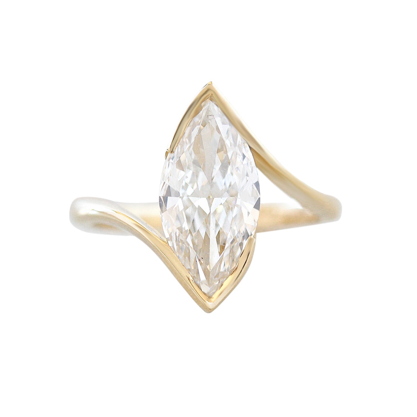 Marquise Diamond Solitaire Half Bezel Ring, Modern Engagement Ring, The Alignment Ring, Marquise Diamond Solitaire Half Bezel Ring, Modern Engagement Ring, The Alignment RingMarquise Diamond Solitaire Half Bezel Ring, Modern Engagement Ring