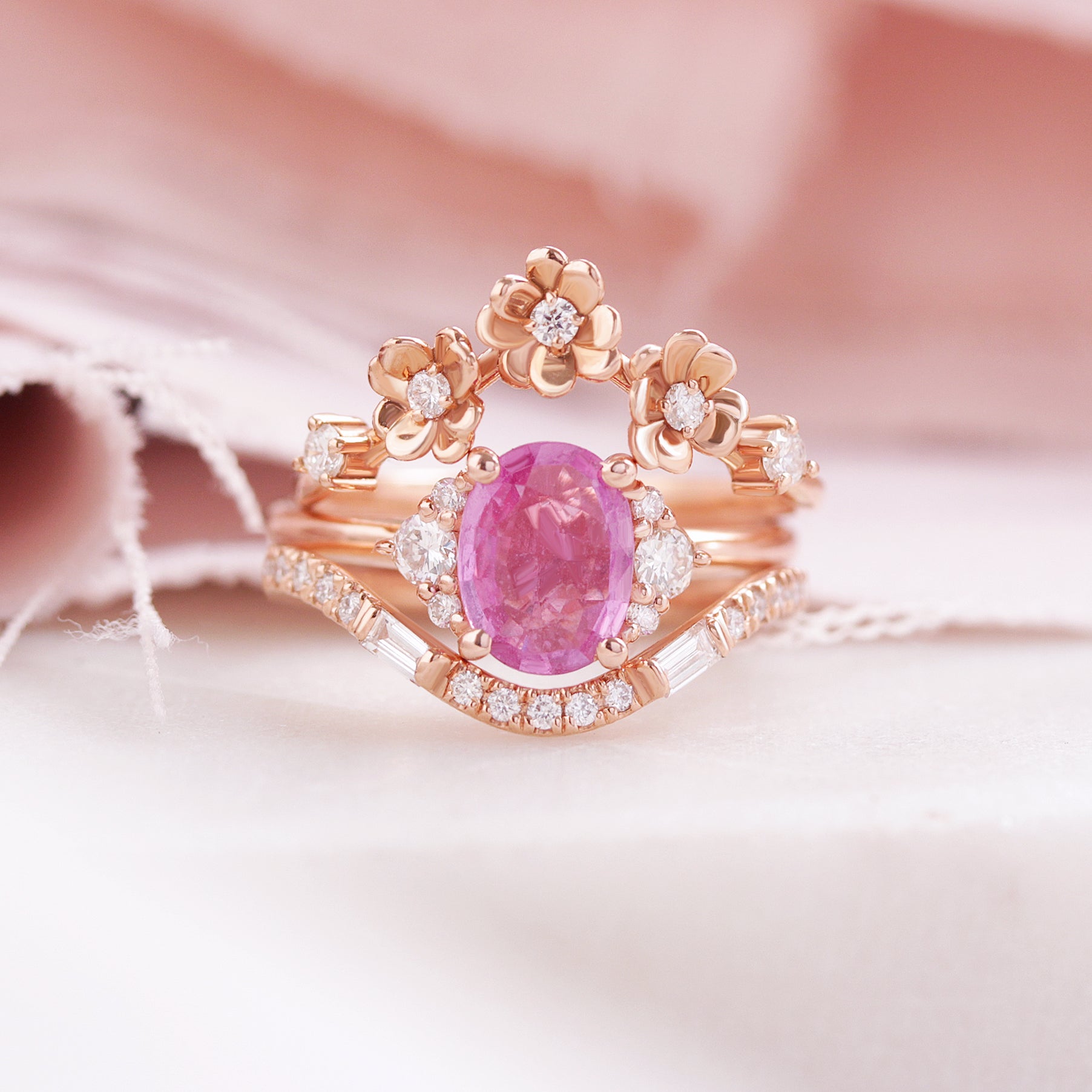 Flowers Nesting V Ring Magnolia ♥