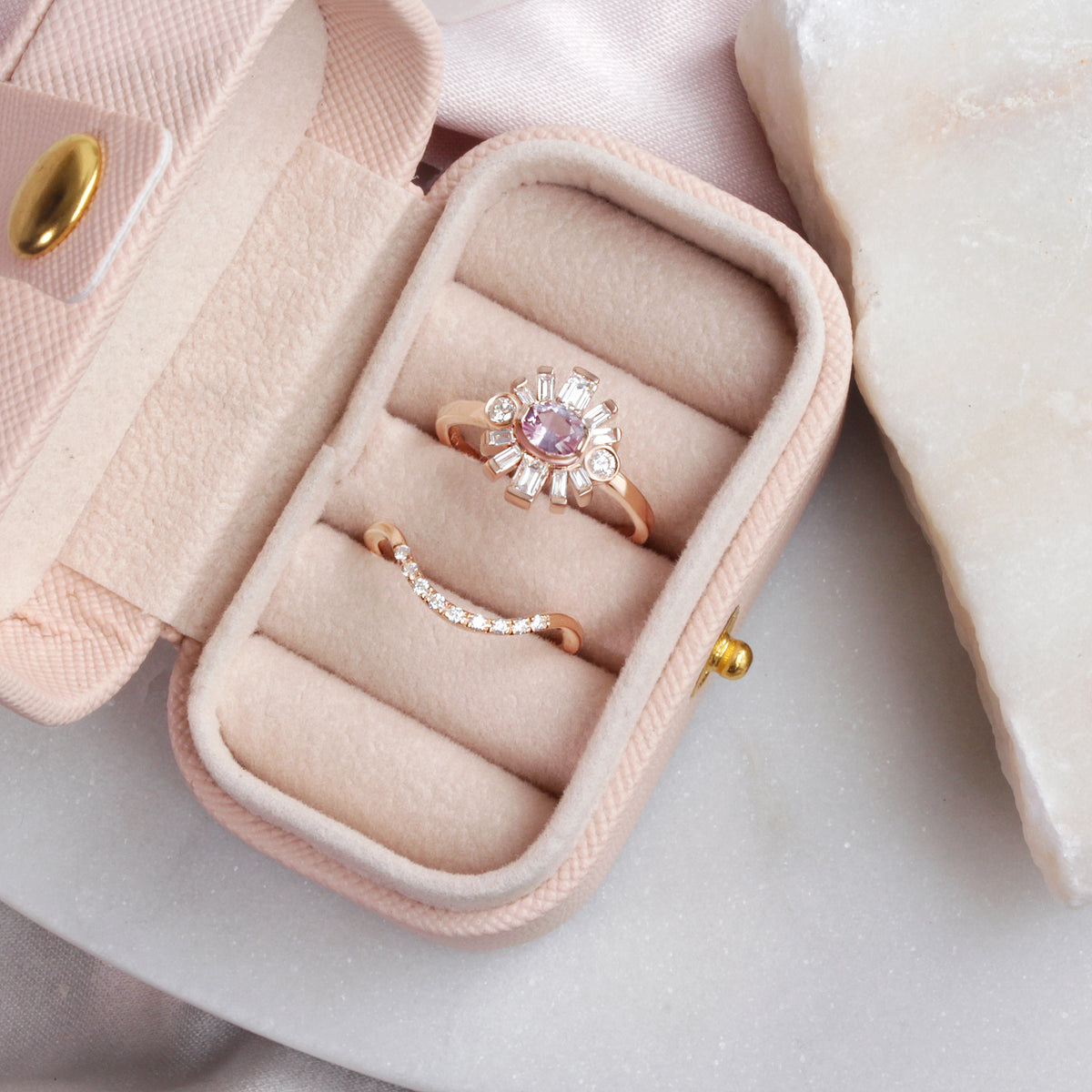 Nested Rings Wedding rings Nesting - chevron & curved bands | sillyshinydiamonds