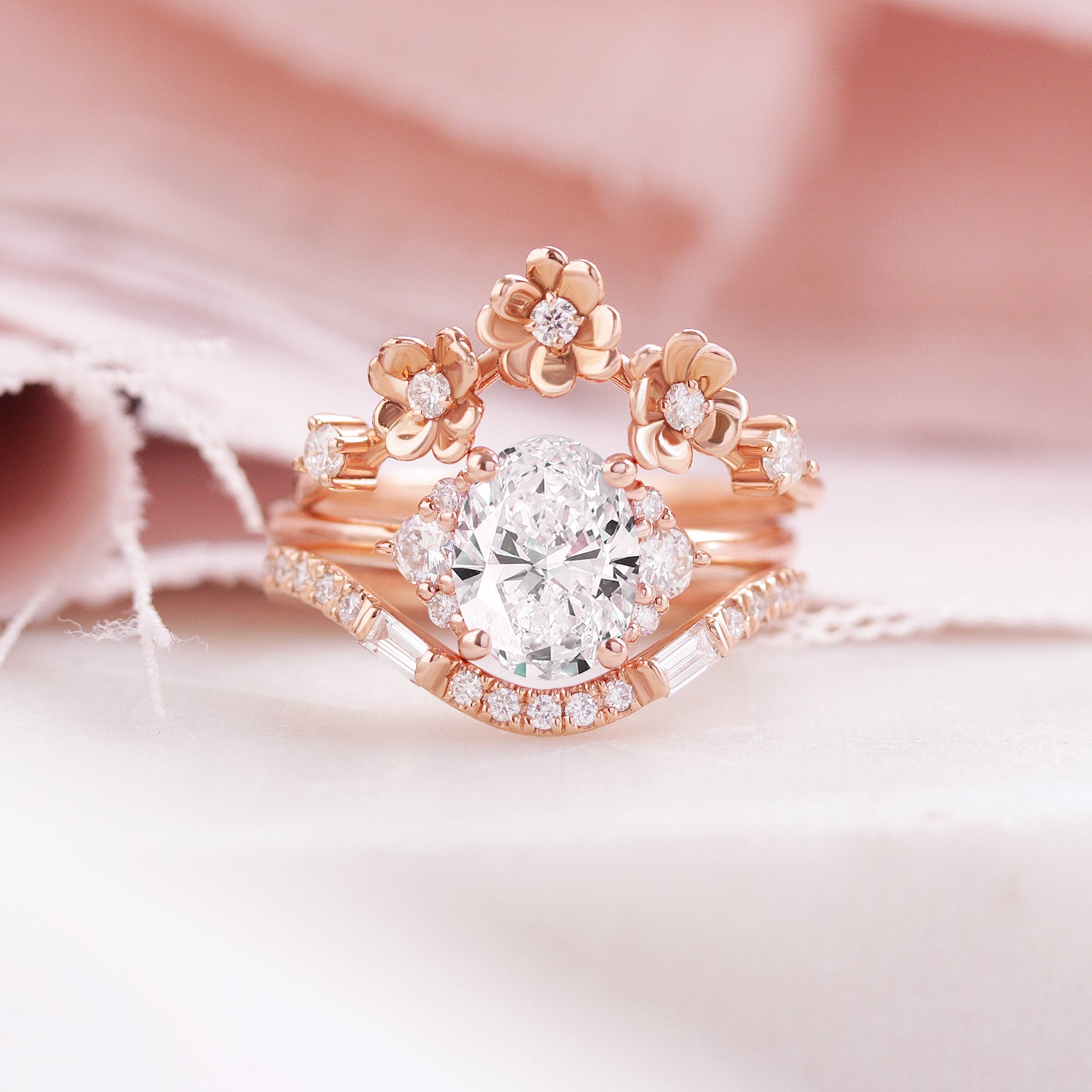 Dainty Pearl Diamond Ring | Caitlyn Minimalist