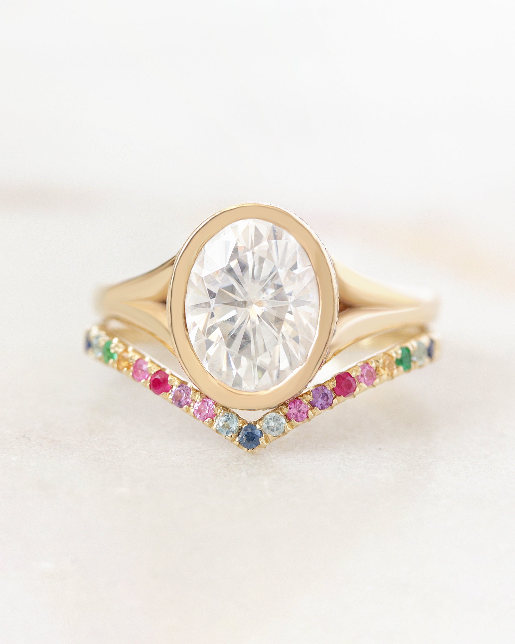 Rainbow Color V Ring, Stacking Ring, ivf moms, rainbow baby, lgbtq, pride jewelry