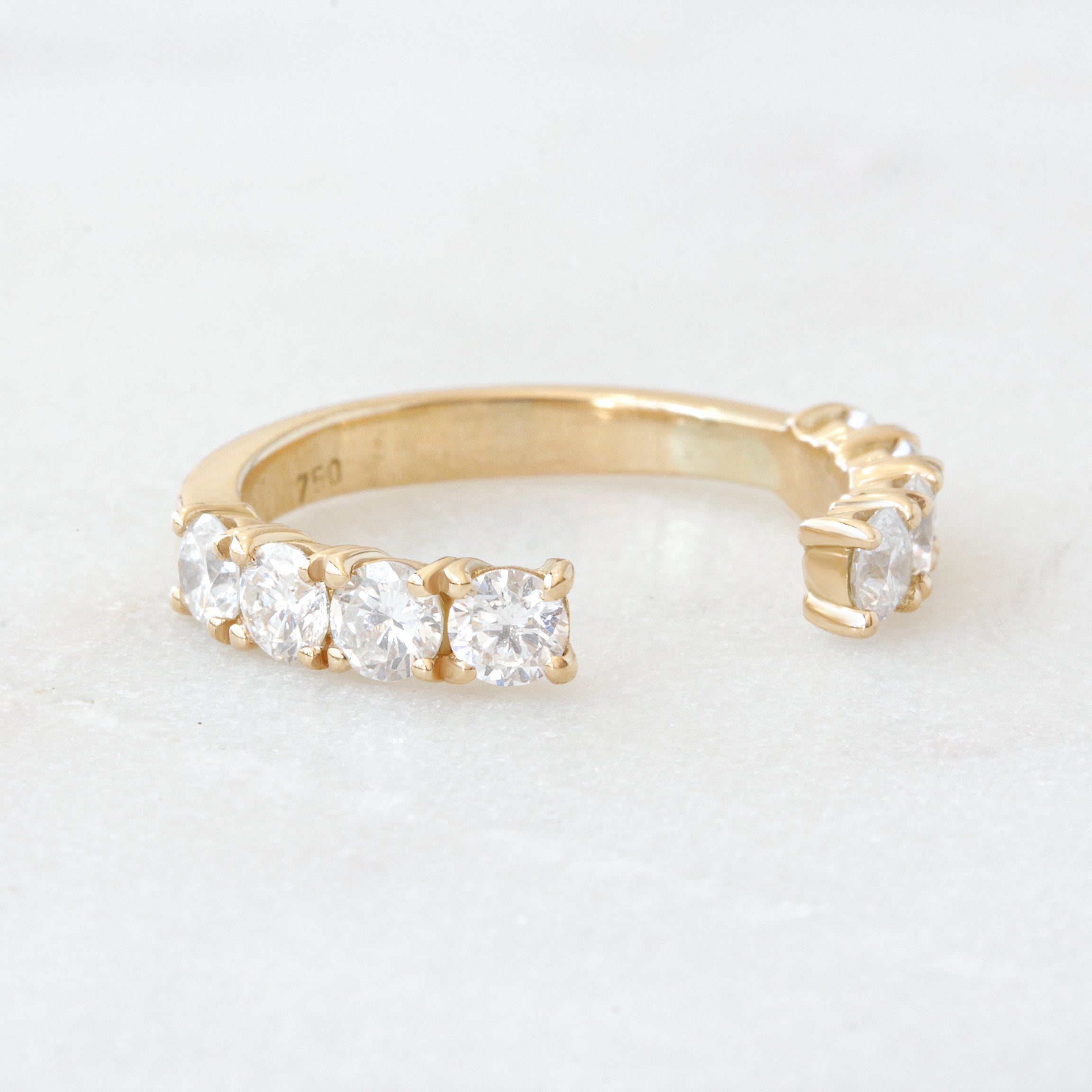 Diamond Open Cuff Ring