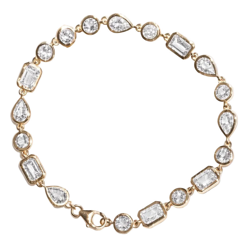 bezel set links diamond bracelet Amanda