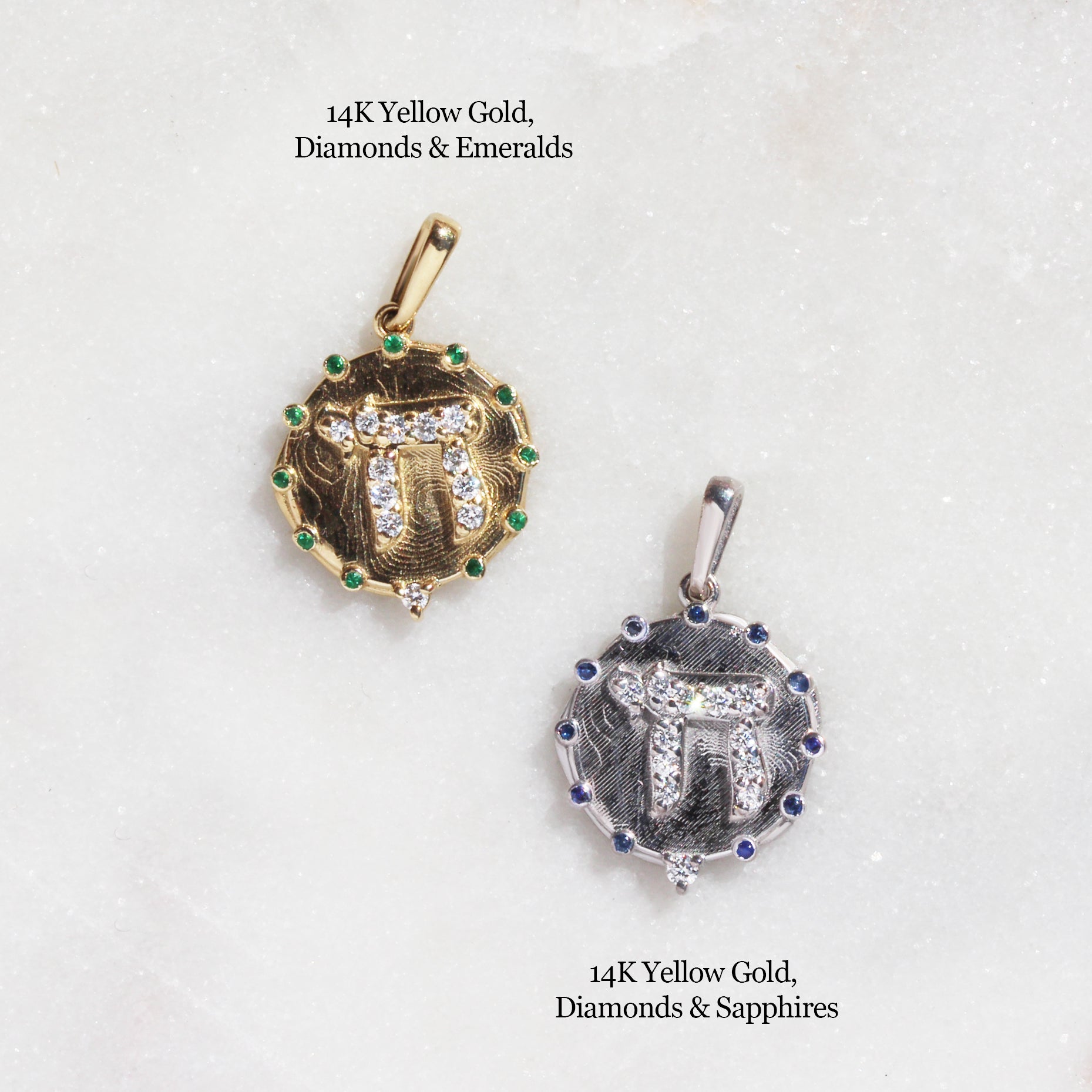 Chai Pendant Necklace - Gold and Diamond Am Yisrael Chai Coin Pendant Necklace שרשרת חי
