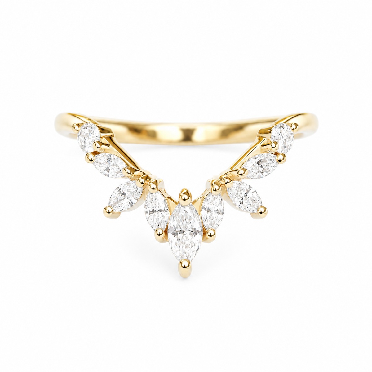 Deep V Chevron Marquise Diamond V טבעת, מינרווה ♥