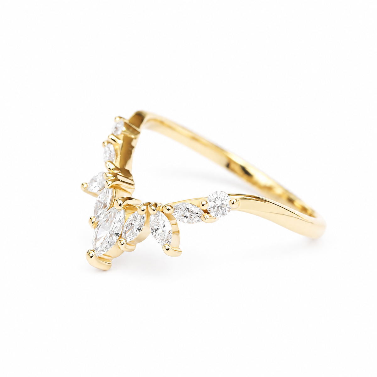 Deep V Chevron Marquise Diamond V טבעת, מינרווה ♥