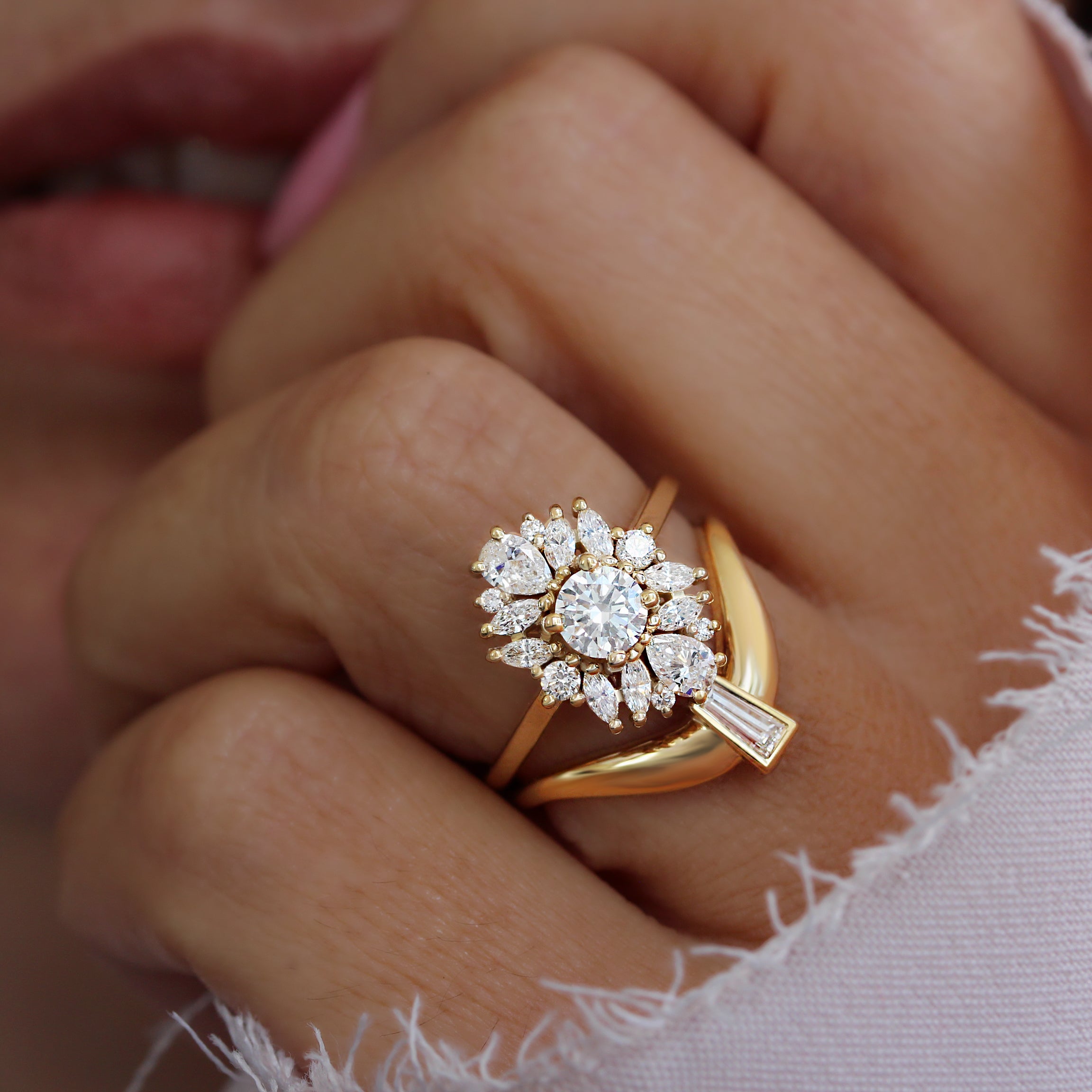 Unique Diamond Engagement Ring, "Odisea"
