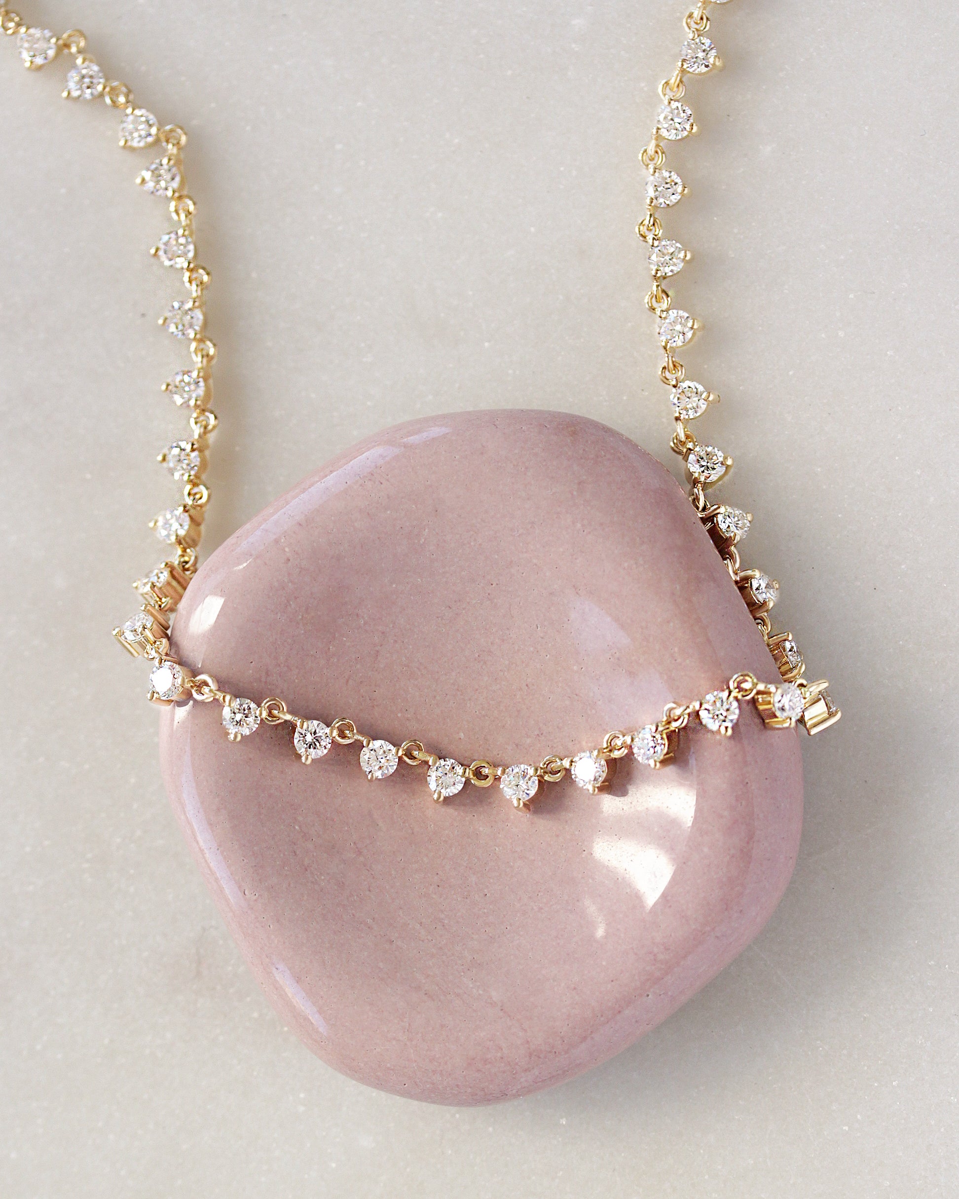 Floating Diamond Tennis Necklace 2.70ct