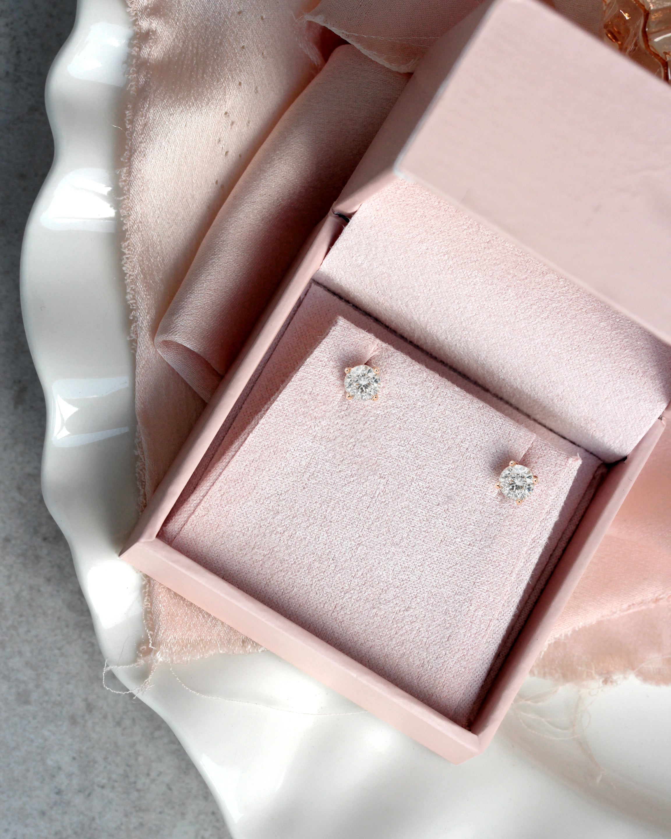 1CT Lab Diamond Martini Stud Earrings Arya GIFT