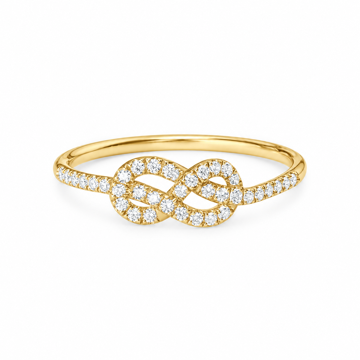 Infinity Knot Diamond Ring - Mini