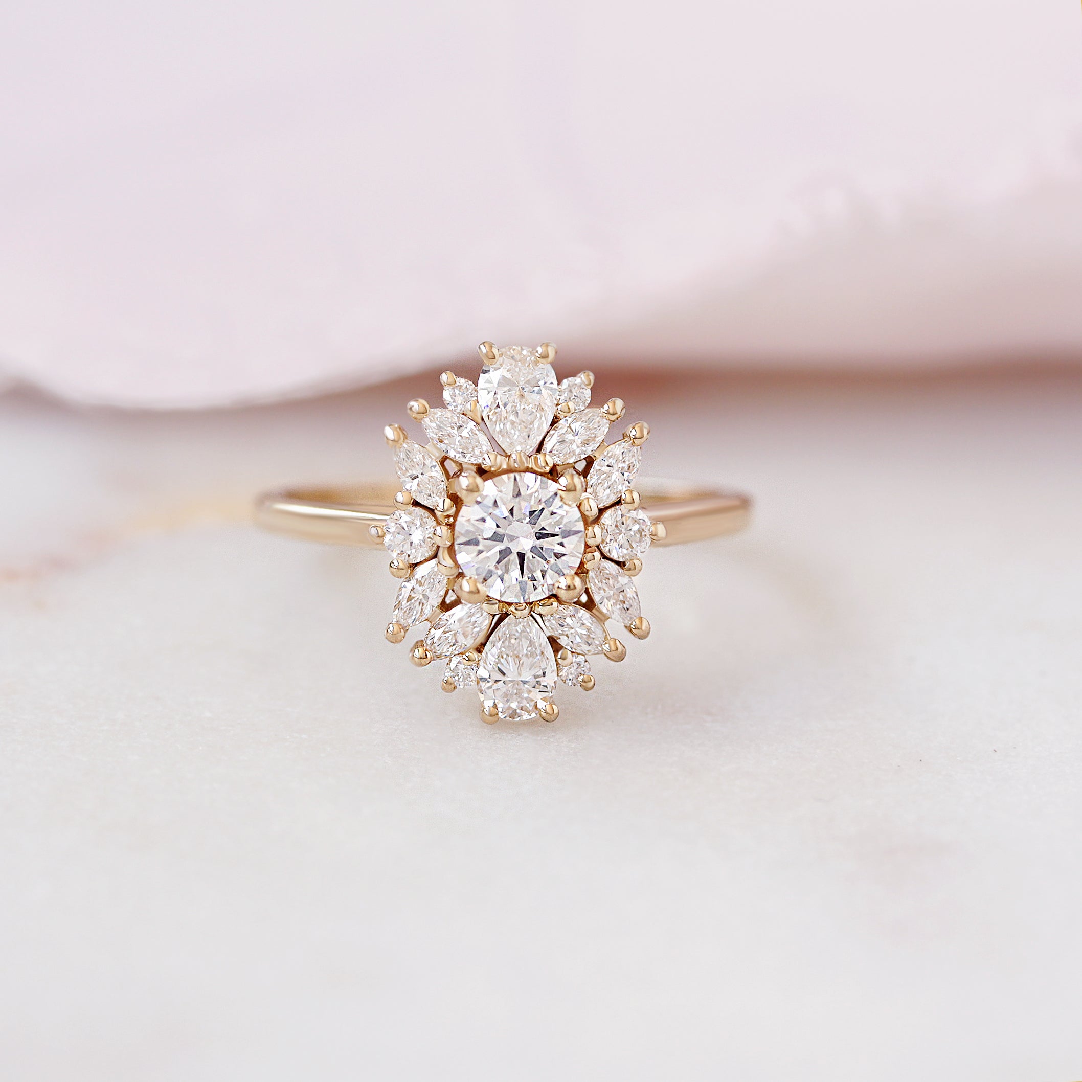 Unique Diamond Engagement Ring, "Odisea"