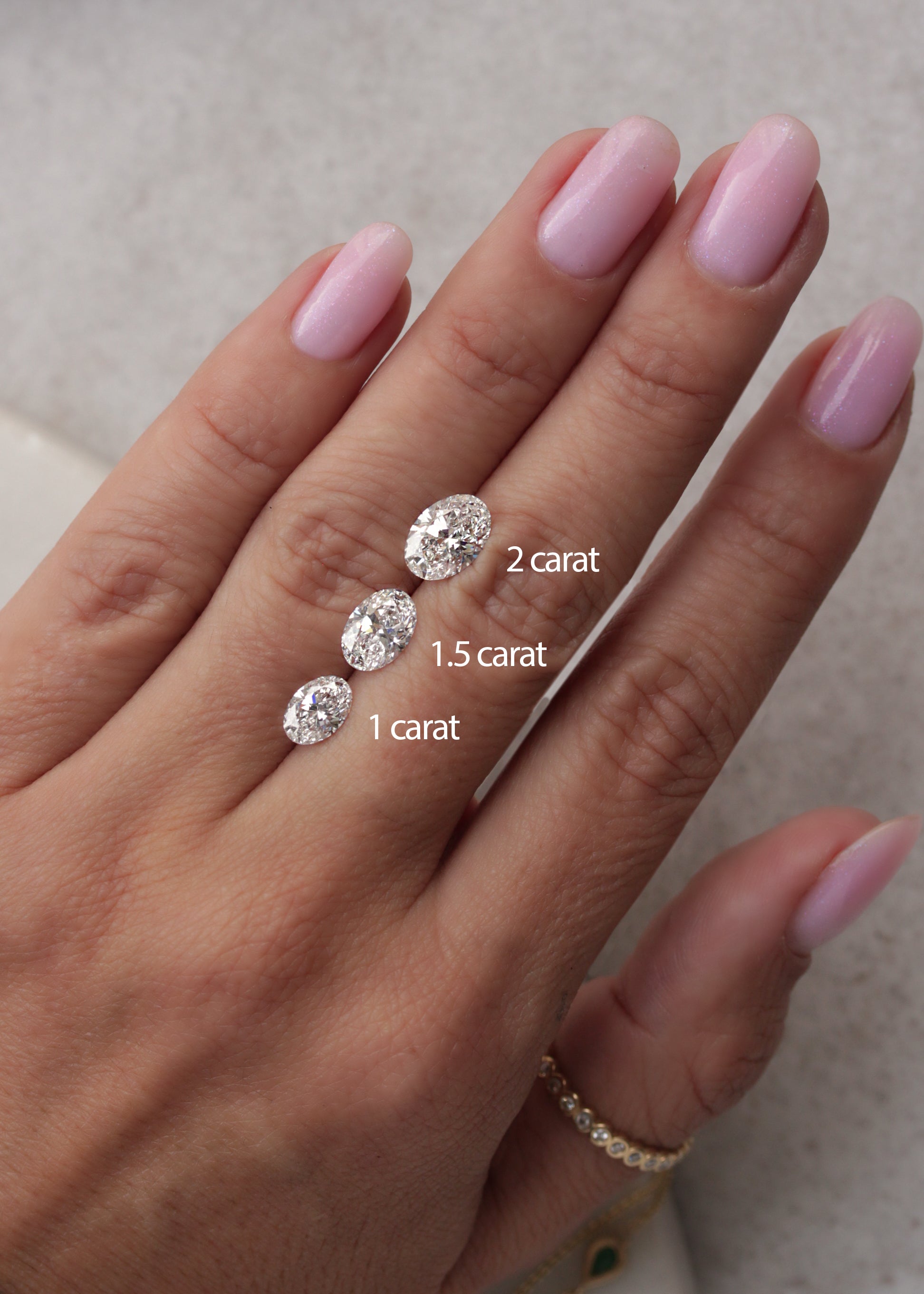 oval diamond size 