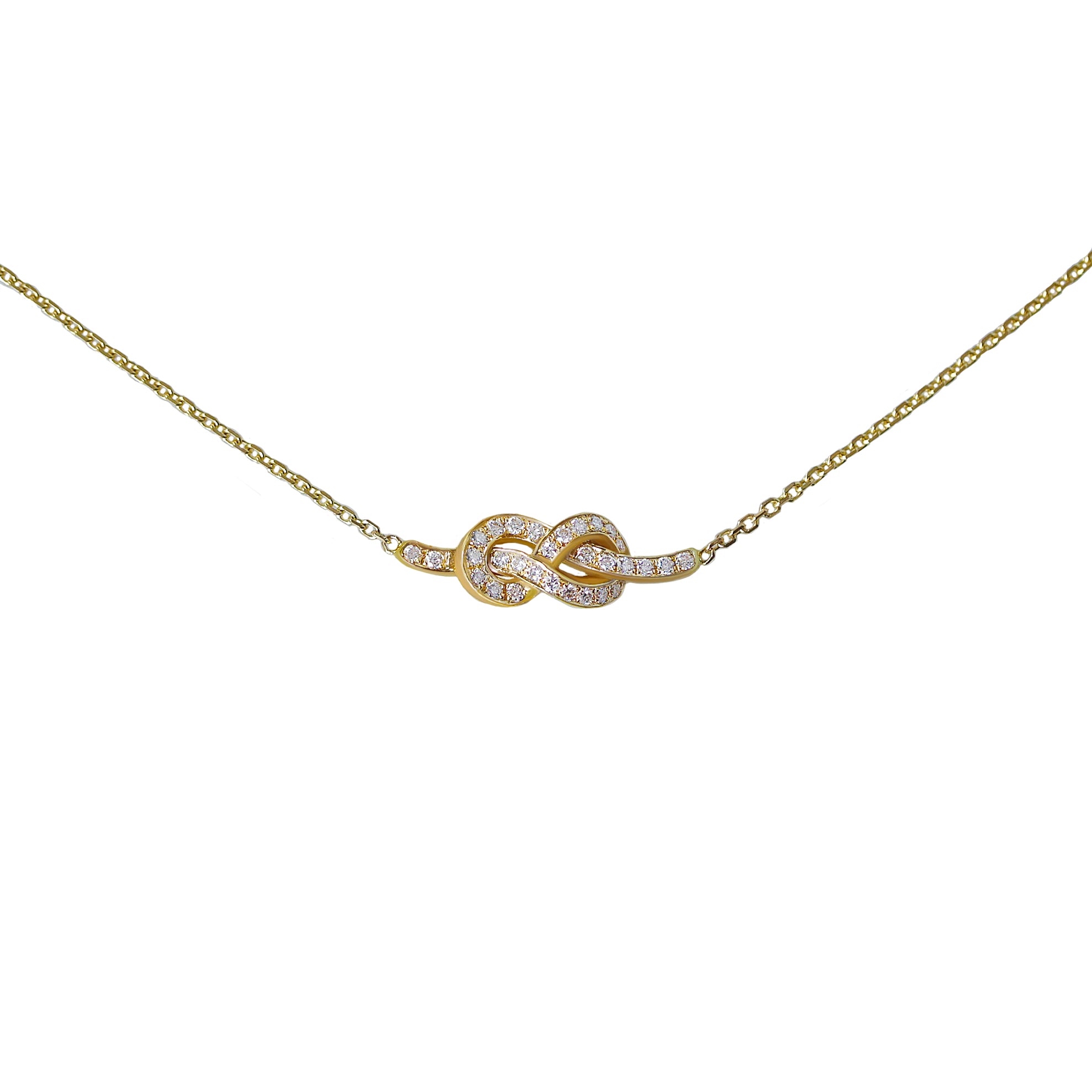 Petite Infinity Love Knot Diamond Chocker Necklace