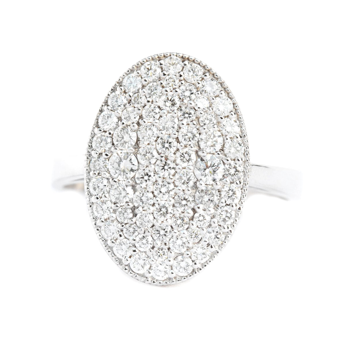 Private Payment Plan for Michelle - 14K White Gold, Size 7.5, Big Oval diamond cocktail ring