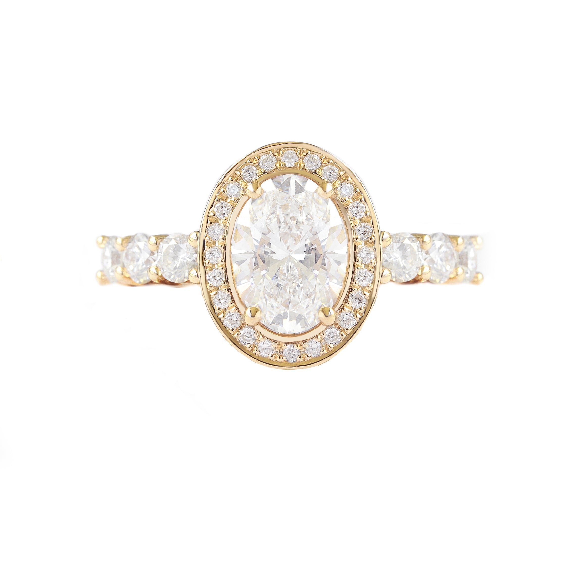 Oval Halo Diamond 1.5ct Engagement Ring Scarlett