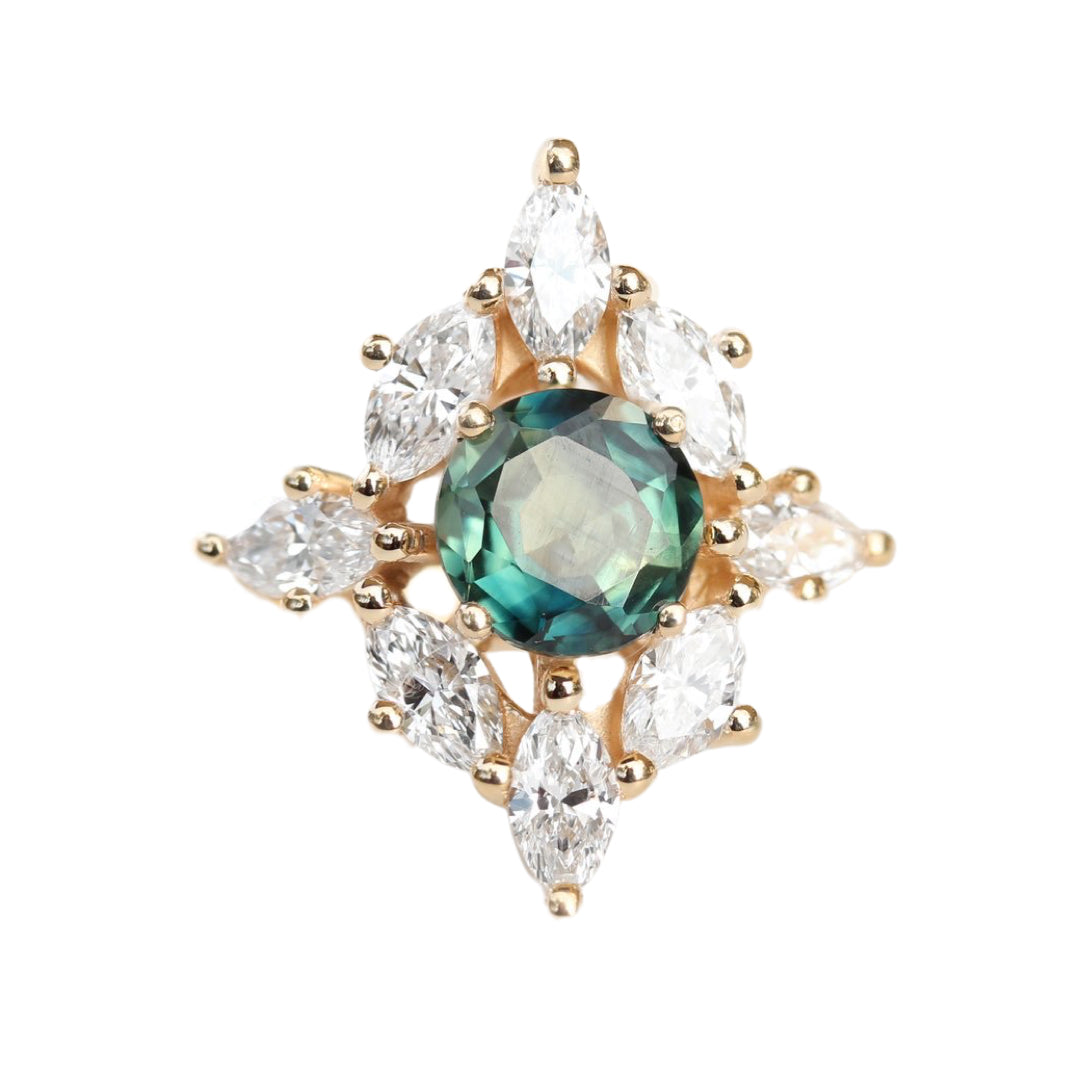 Sapphire & Diamond Engagement Ring - "Aerolite"