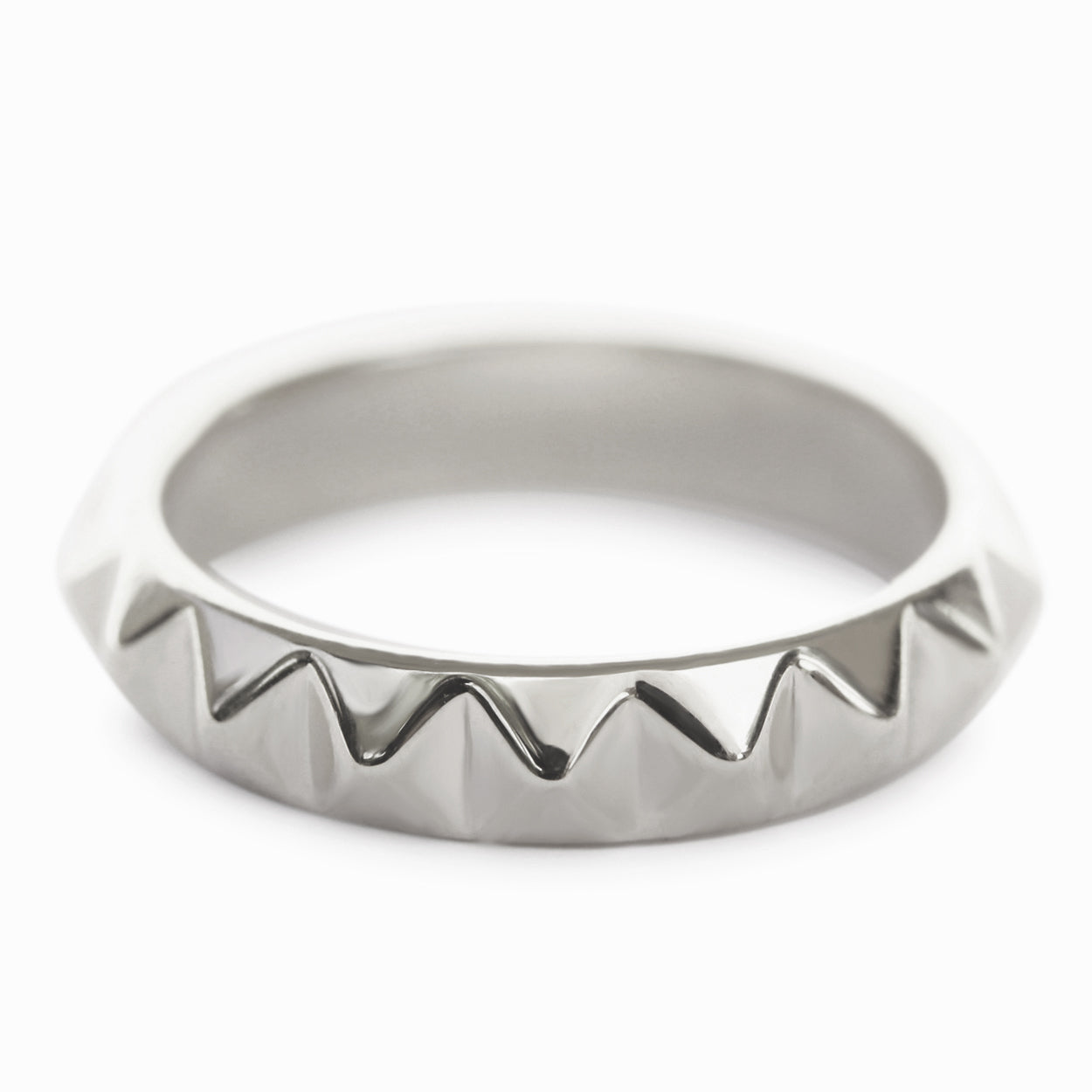 Gold Pyramid Wedding Ring