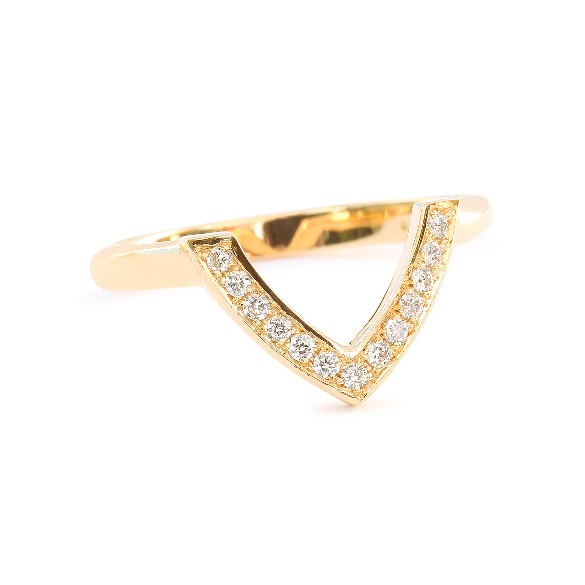Top Ring for Pear 3rd Eye Rings Set, Nesting Chevron Wedding Ring - sillyshinydiamonds