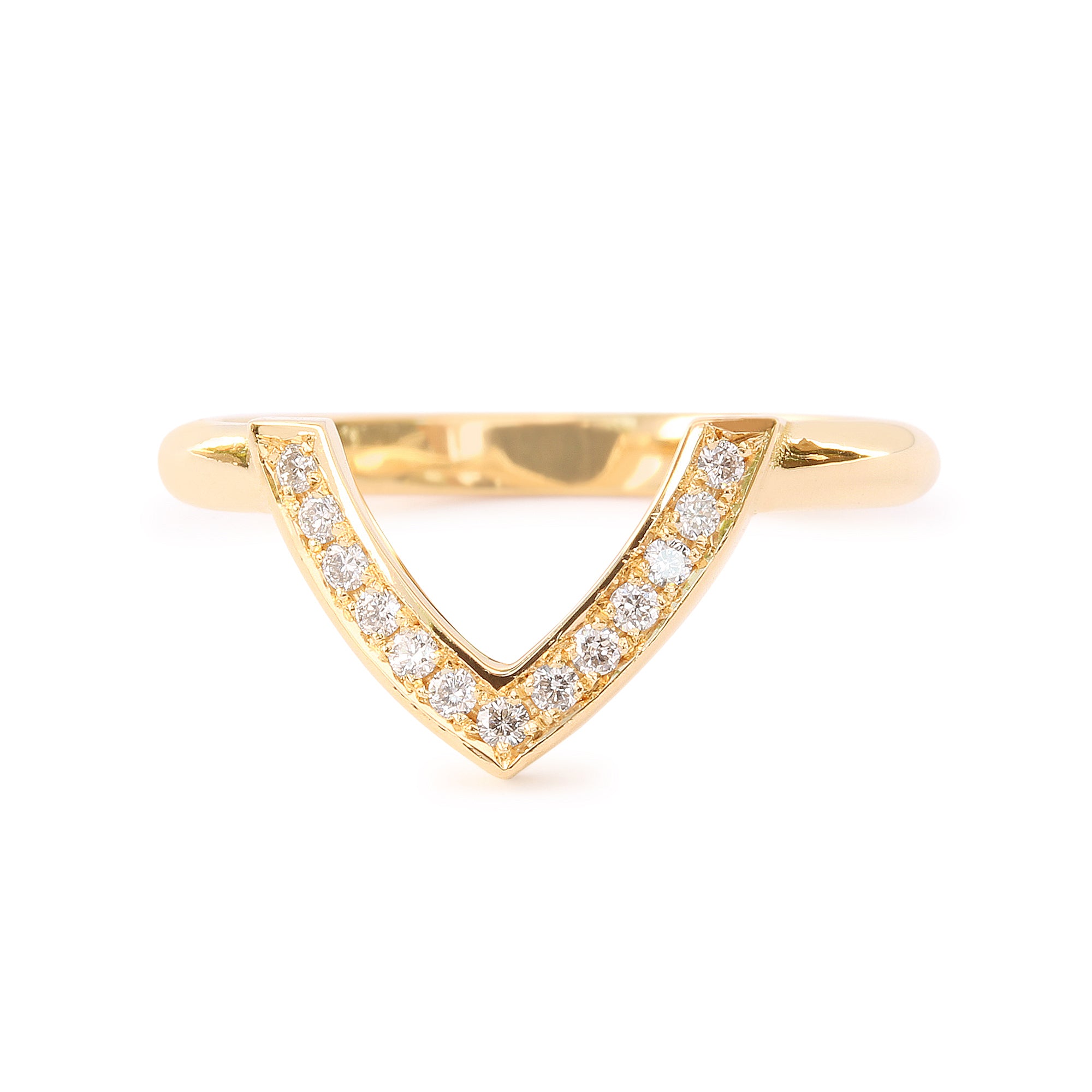 Top Ring for Pear 3rd Eye Rings Set, Nesting Chevron Wedding Ring - sillyshinydiamonds
