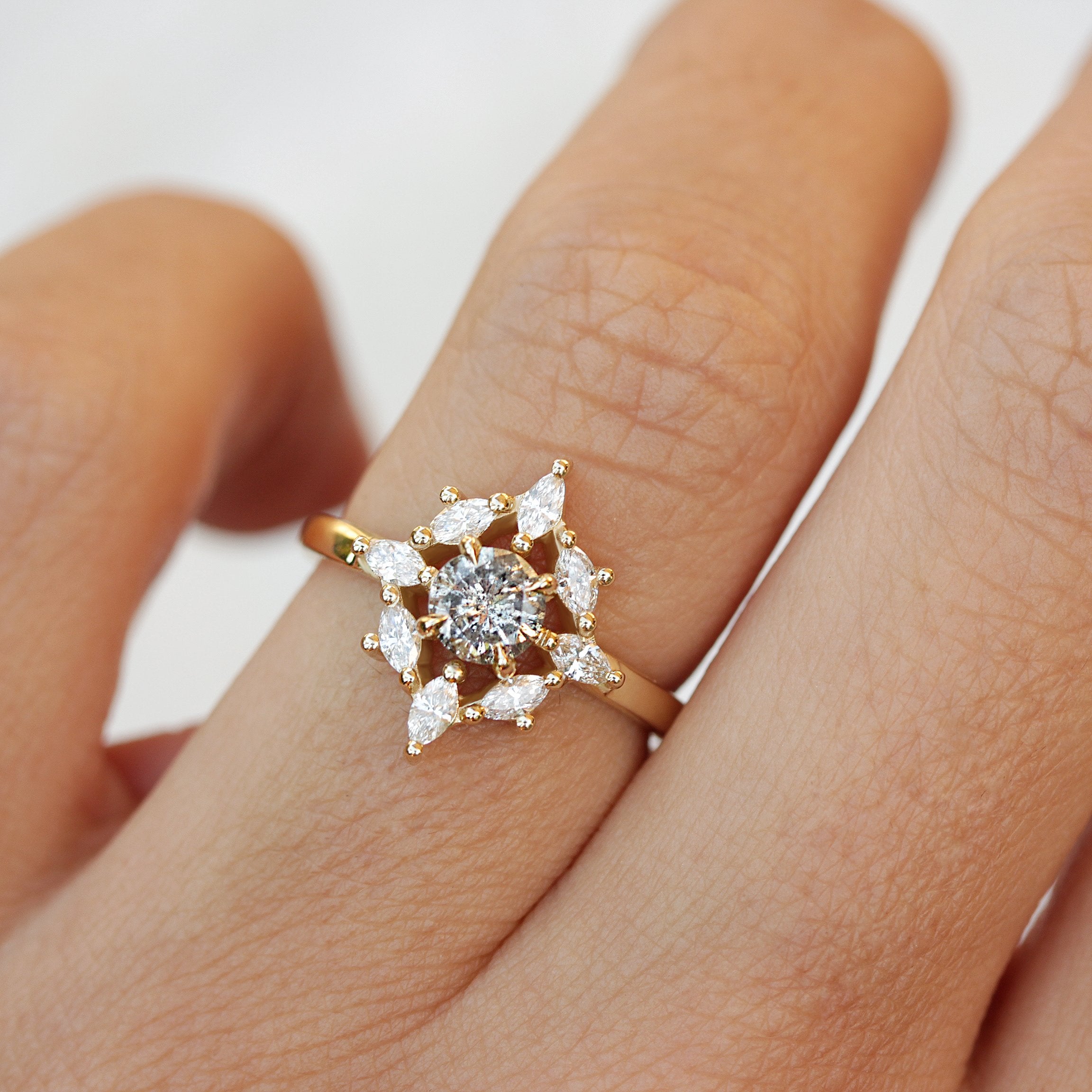"Aerolite " Diamond Unique Engagement Ring ♥