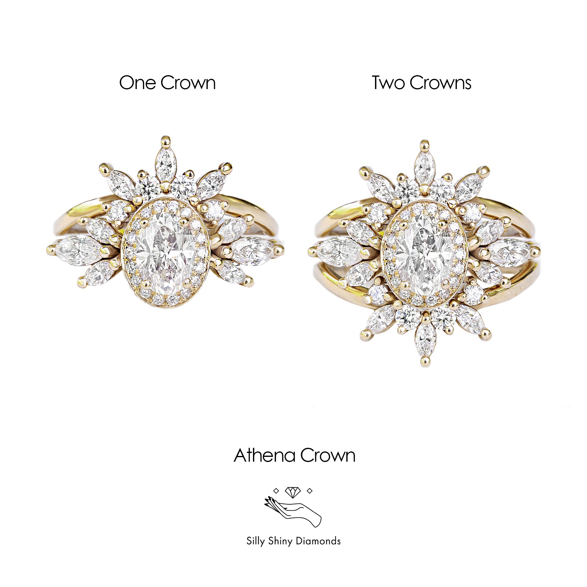 Oval Diamond 1.30ct Unique Engagement Ring, "Athena" ♥