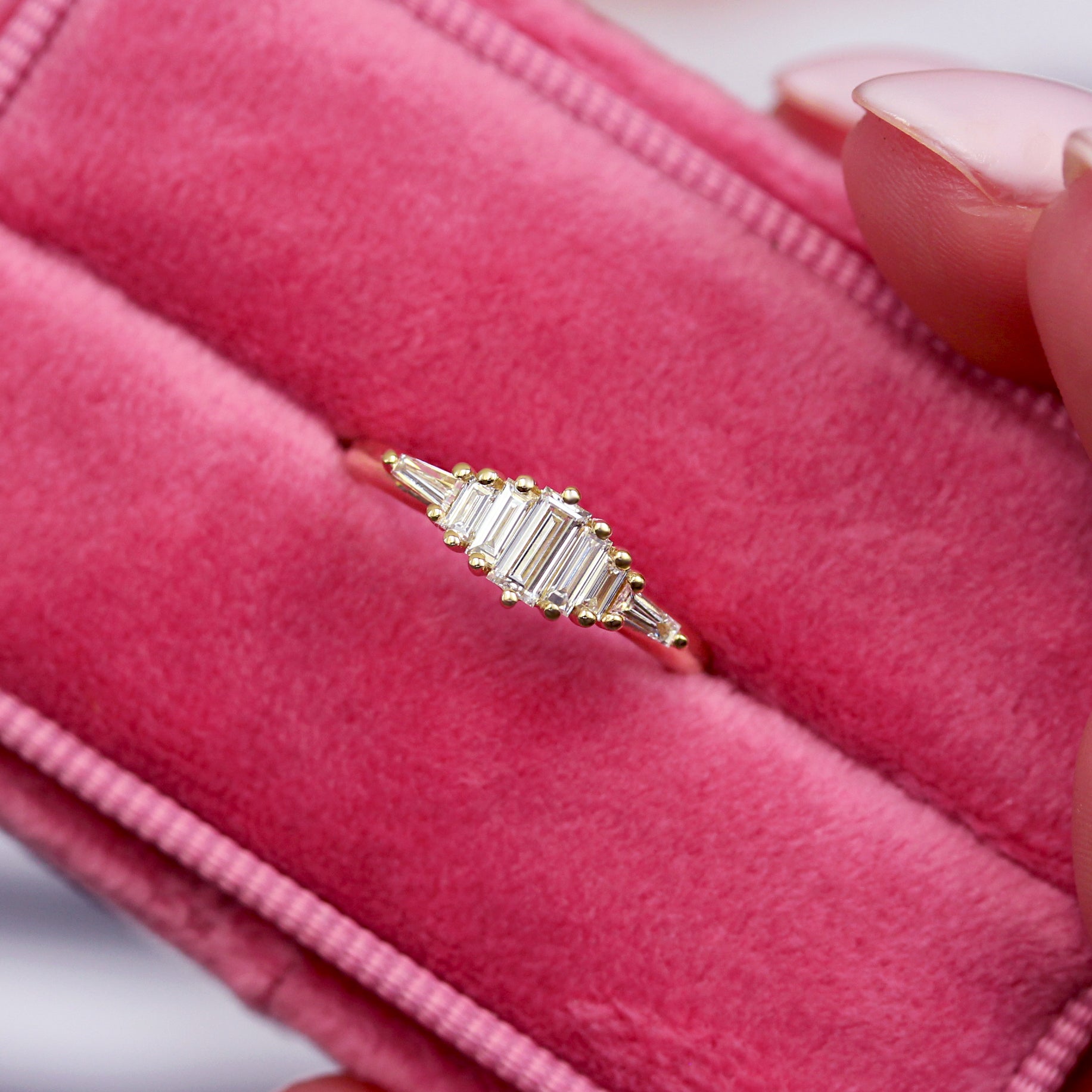14K yellow gold elegant engagement ring