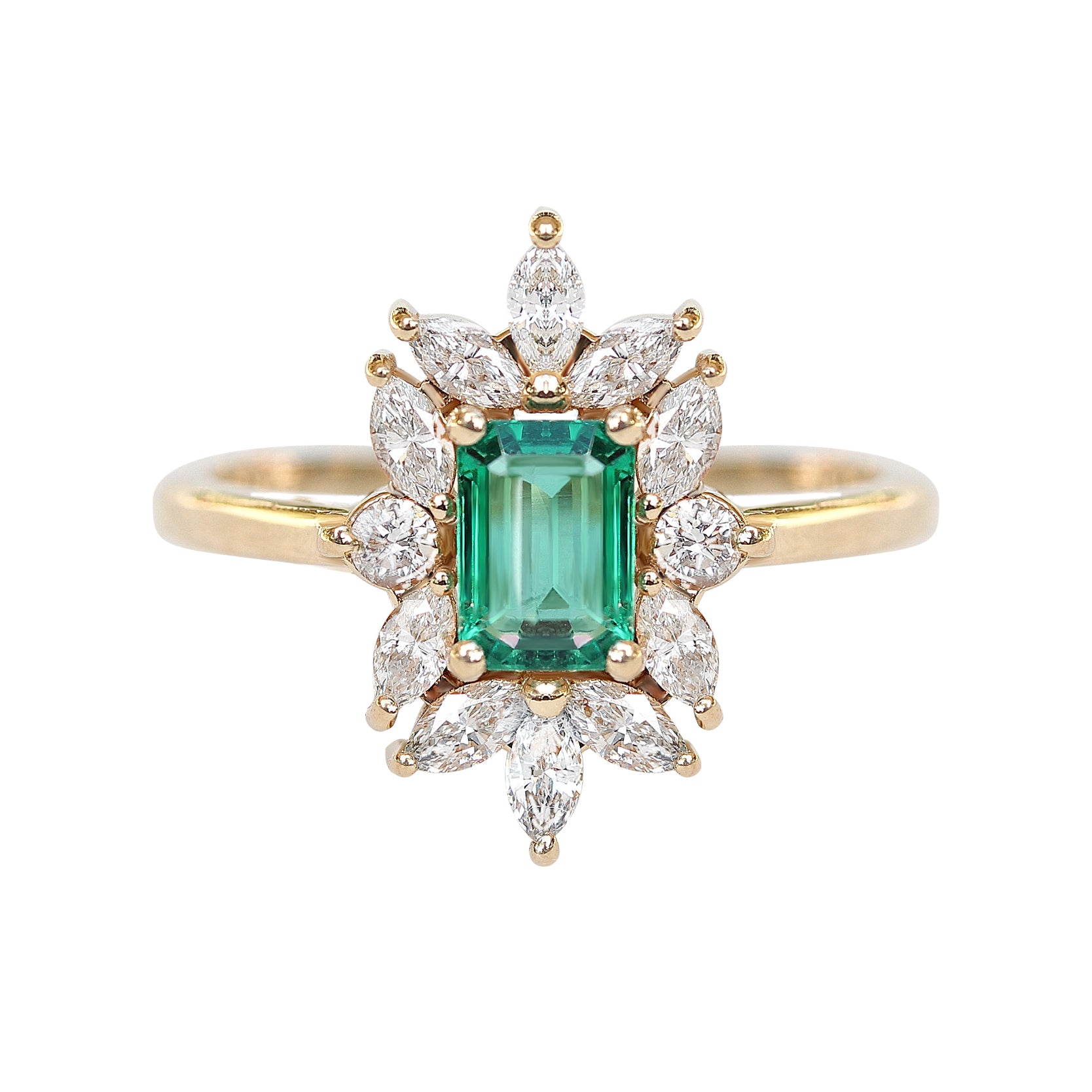 Emerald cut Emerald Engagement ring, Charlotte