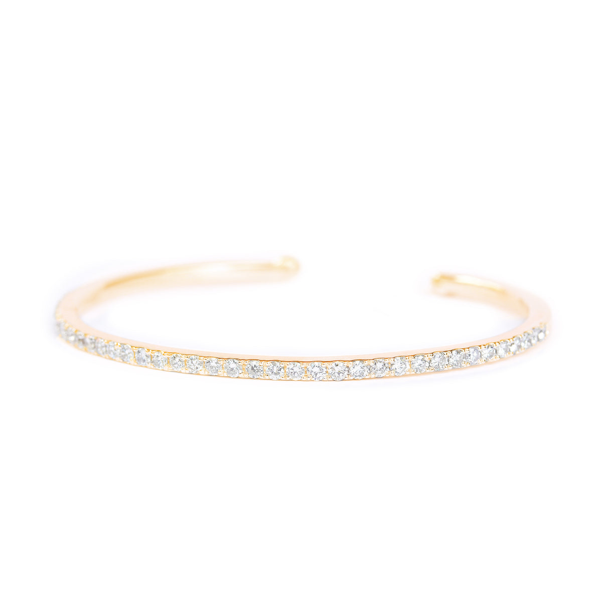 Pave Diamonds Cuff Bangle 1.35ct