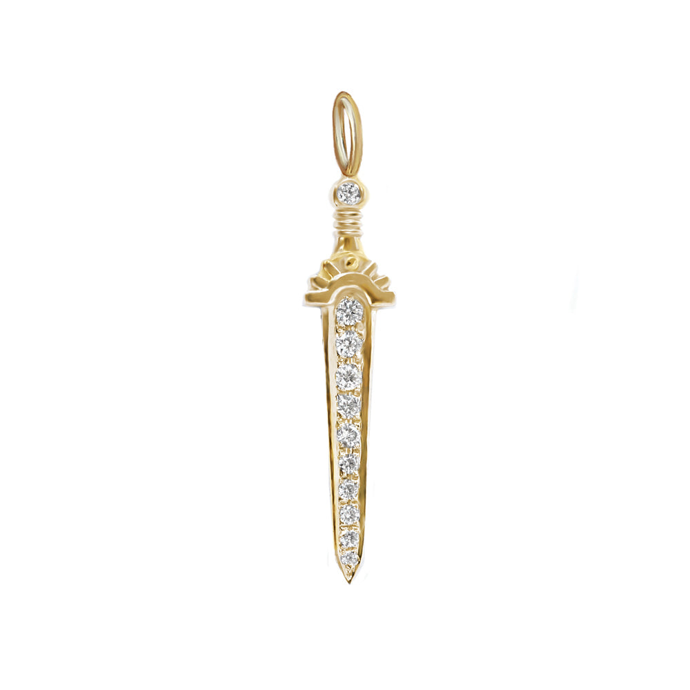 Slay Sword Dagger Diamond Charm