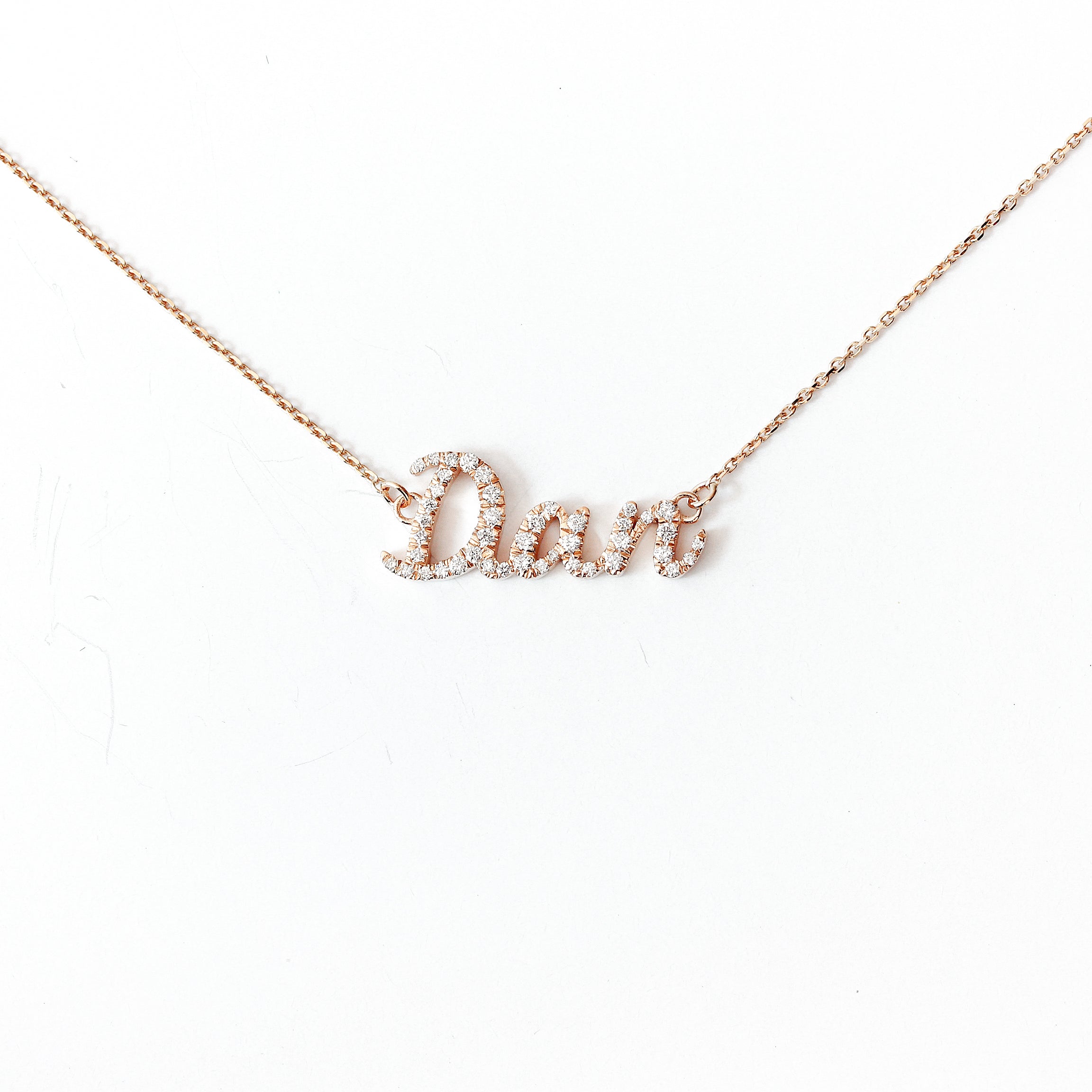 Pave Name Diamond Necklace