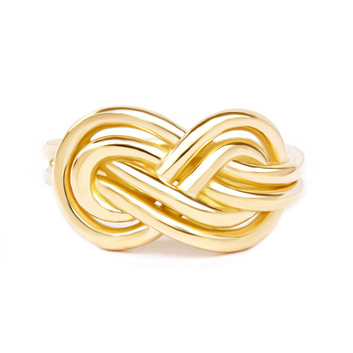Double Infinity Knot Unique Wedding Gold Ring ♥