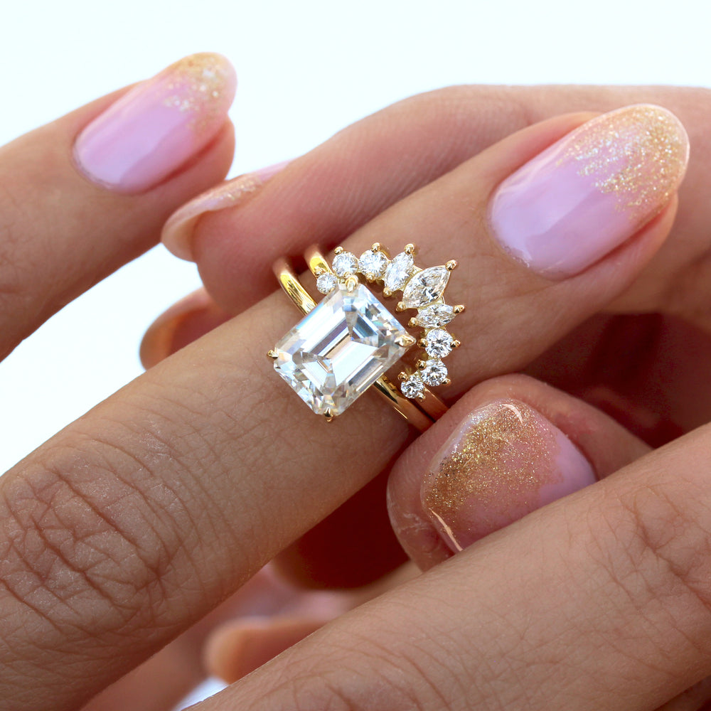 Nesting Rings Art Deco Wedding Nesting Ring - Tessa ♥ | sillyshinydiamonds