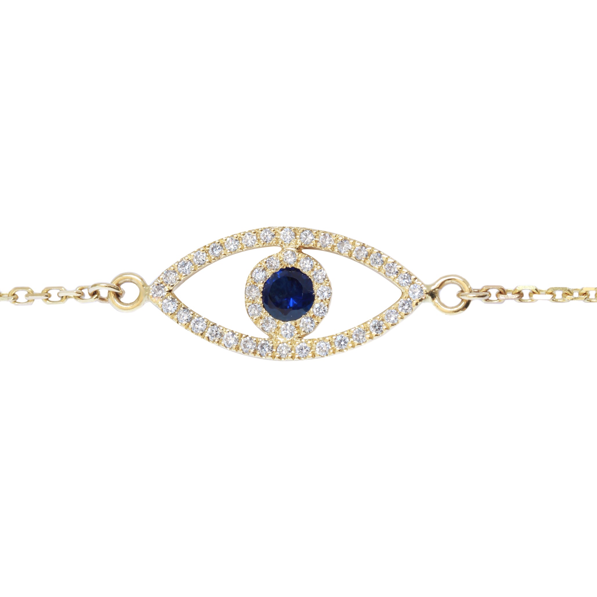 Evil Eye Sapphire & Diamonds Bracelet