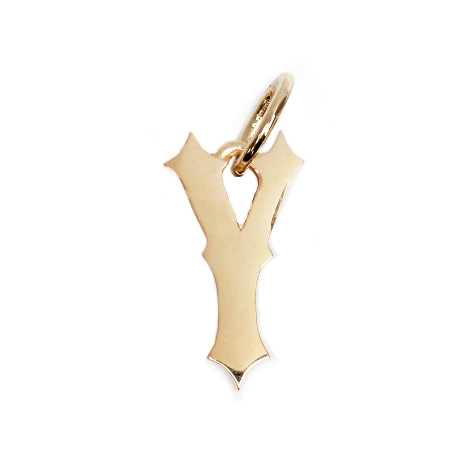 Gumbo Gold Letter 14k Gold Personalized Pendant