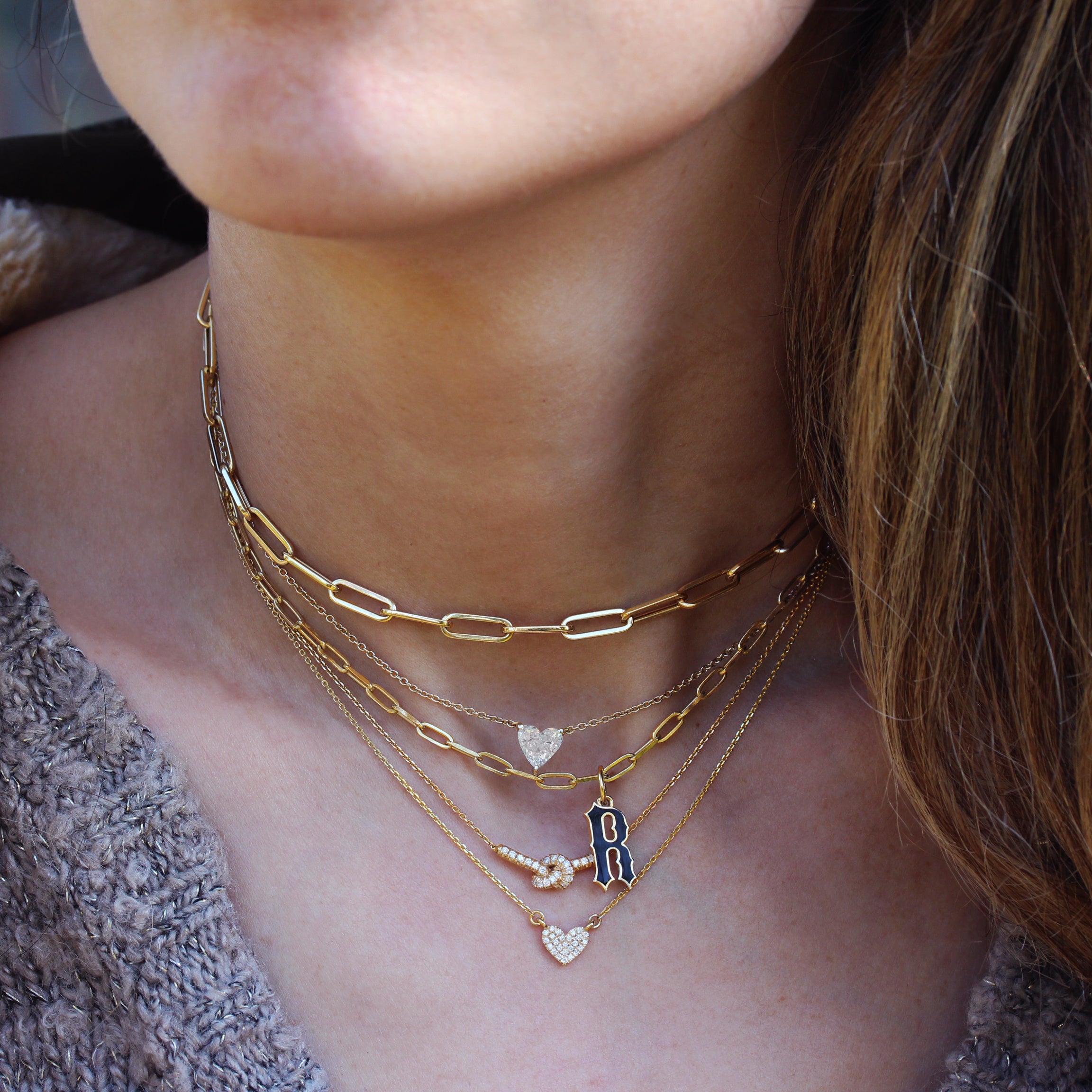 Heart Shape 1.0 carats Diamond Necklace
