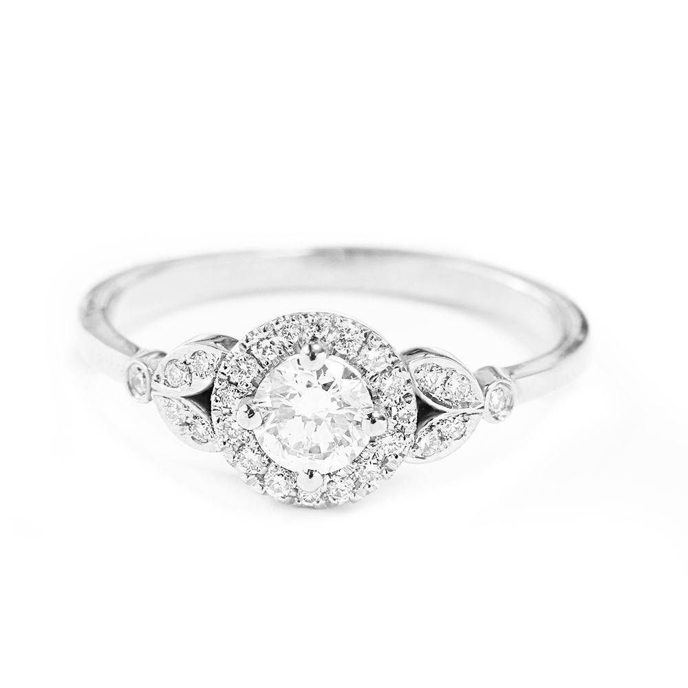 Rome Crown - Diamond Halo Engagement Ring ♥ | sillyshinydiamonds