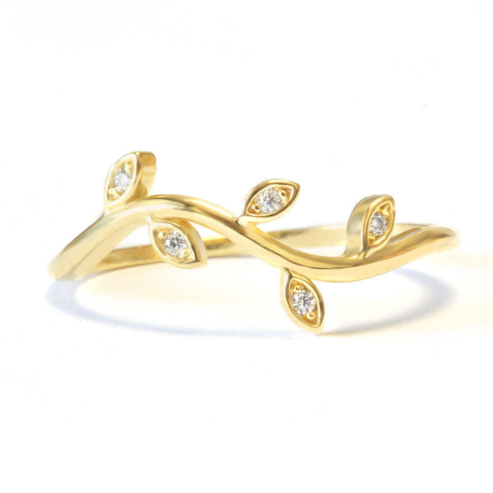 Mini Twig Dainty Diamond Wedding Ring - sillyshinydiamonds