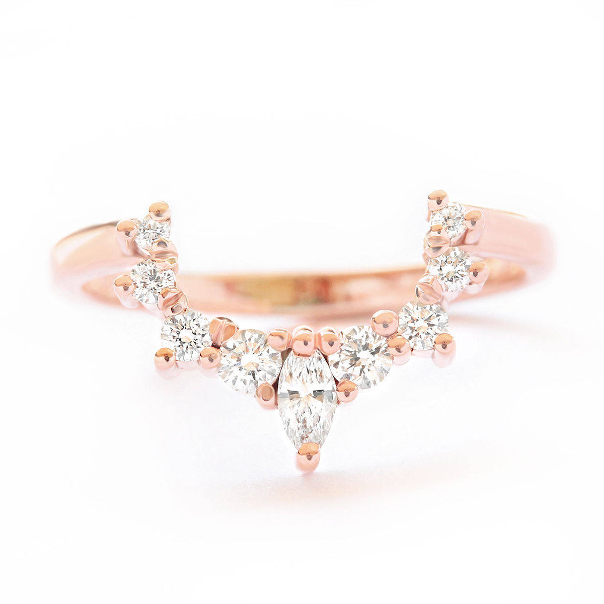 Nesting Crown Diamond Wedding Ring - Elati - sillyshinydiamonds
