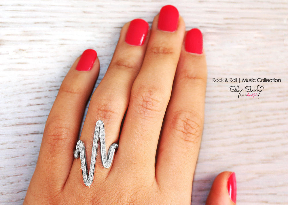 Wild Zig Zag Ring - Unique Diamond Ring - sillyshinydiamonds