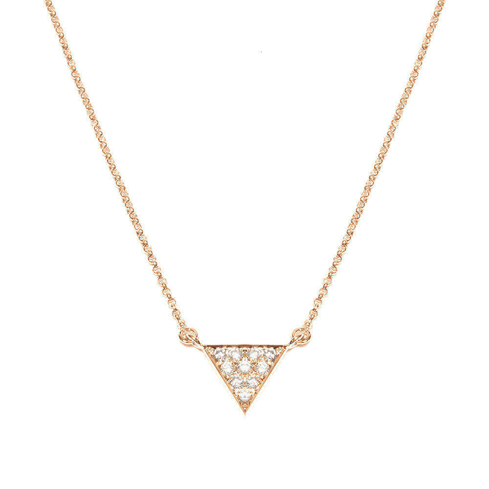Triangle Diamond Pendant Necklace - sillyshinydiamonds