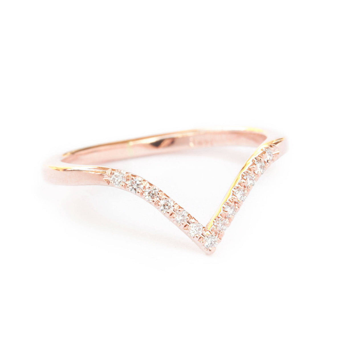 Deep Chevron V Diamond Ring - sillyshinydiamonds