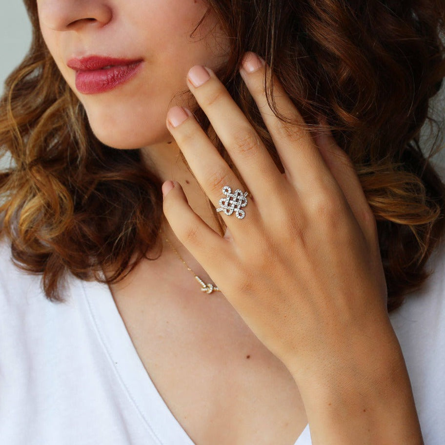 2.75 carat Pear Shape Lab Diamond Swoop Engagement Ring | Lauren B Jewelry