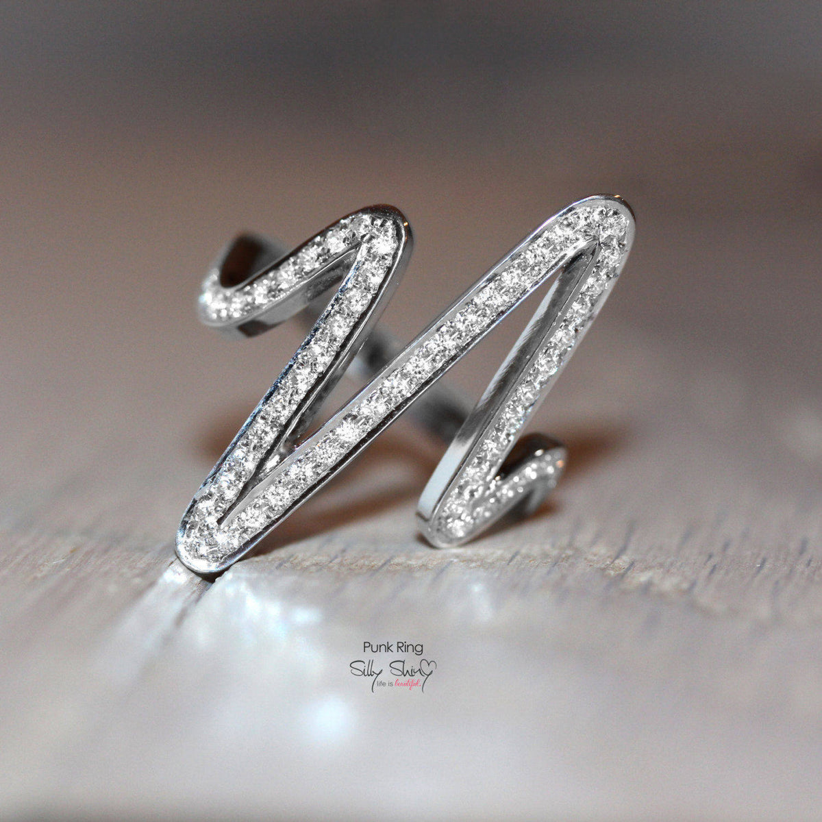 Wild Zig Zag Ring - Unique Diamond Ring - sillyshinydiamonds
