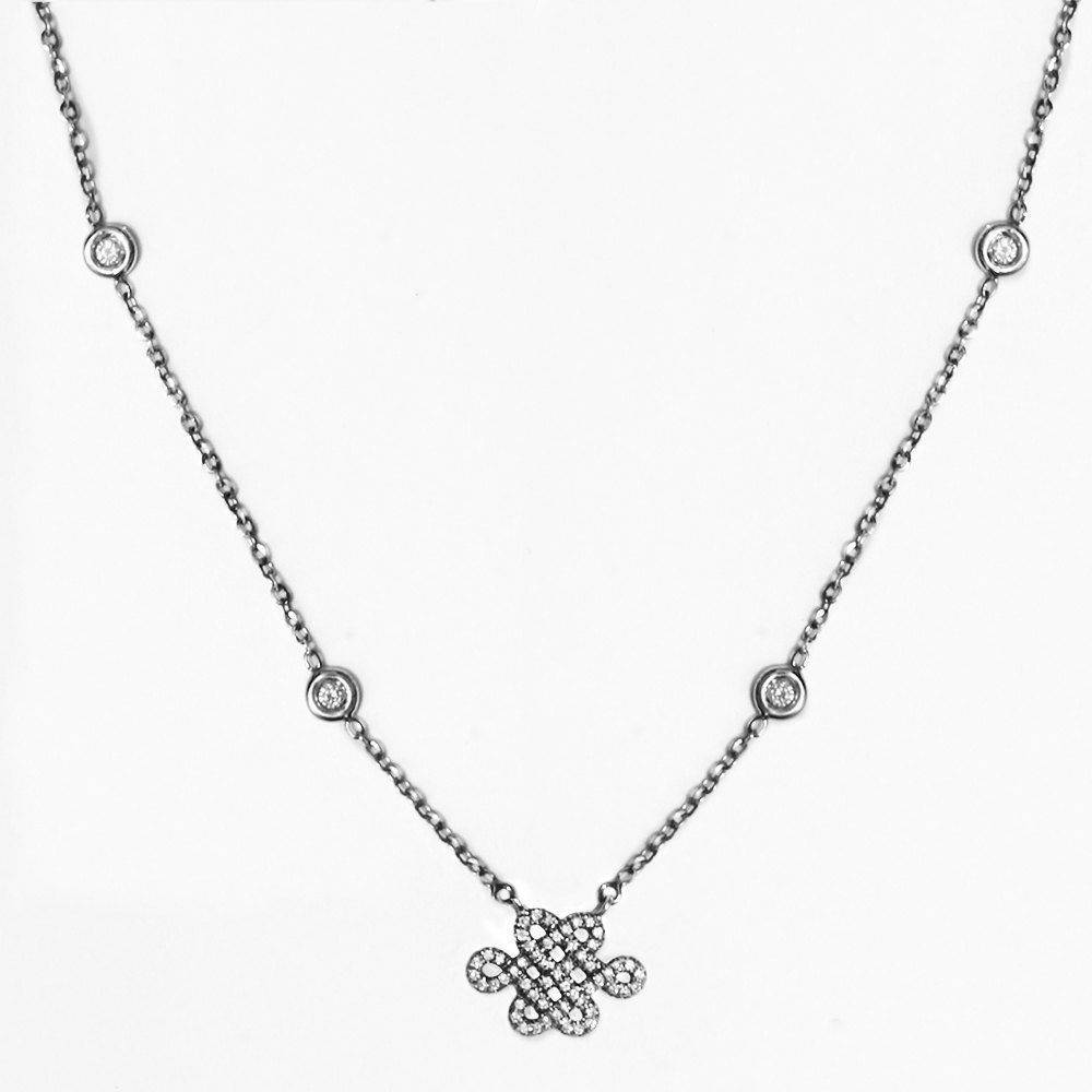 Tibetan Endless Love Knot Diamond by the yard Necklace - sillyshinydiamonds
