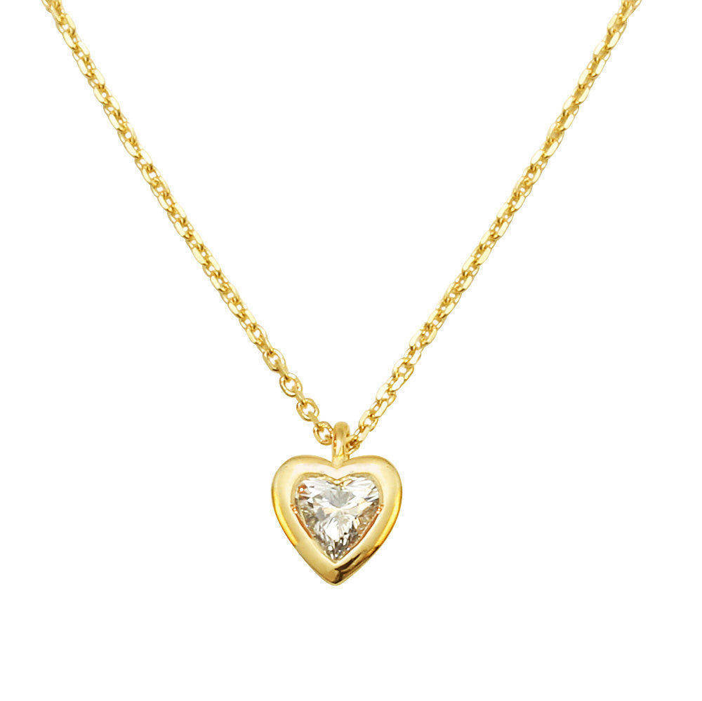 Heart Diamond Pendant Necklace - sillyshinydiamonds