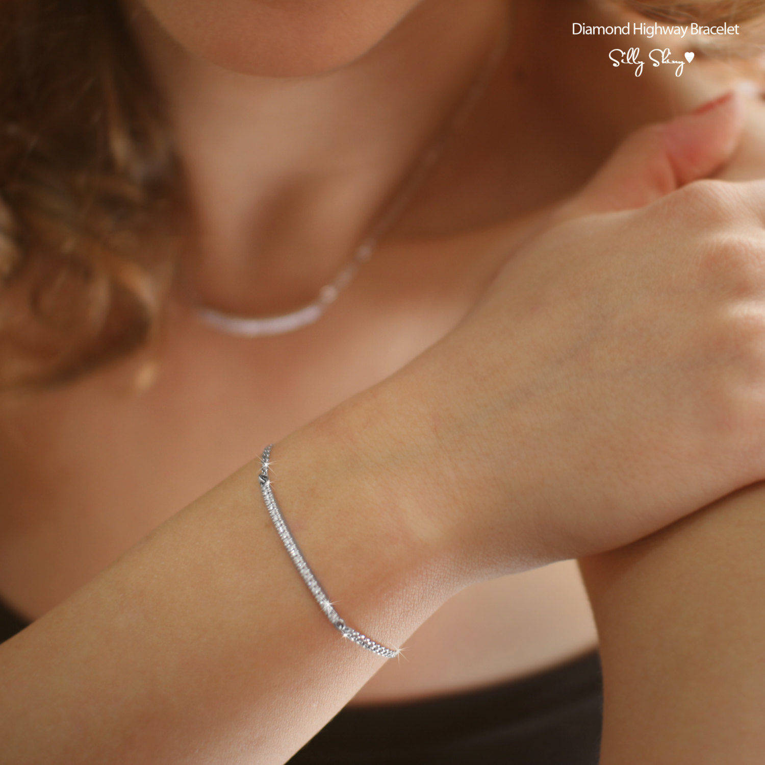 Diamond Bar Bracelet - sillyshinydiamonds